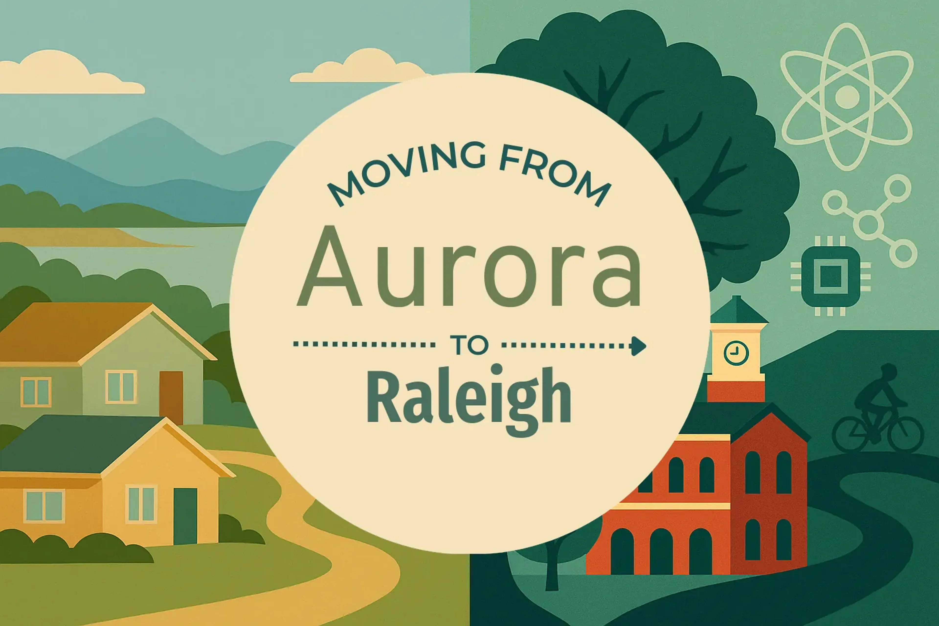 Side-by-side comparison of Aurora to Raleigh moving companies
