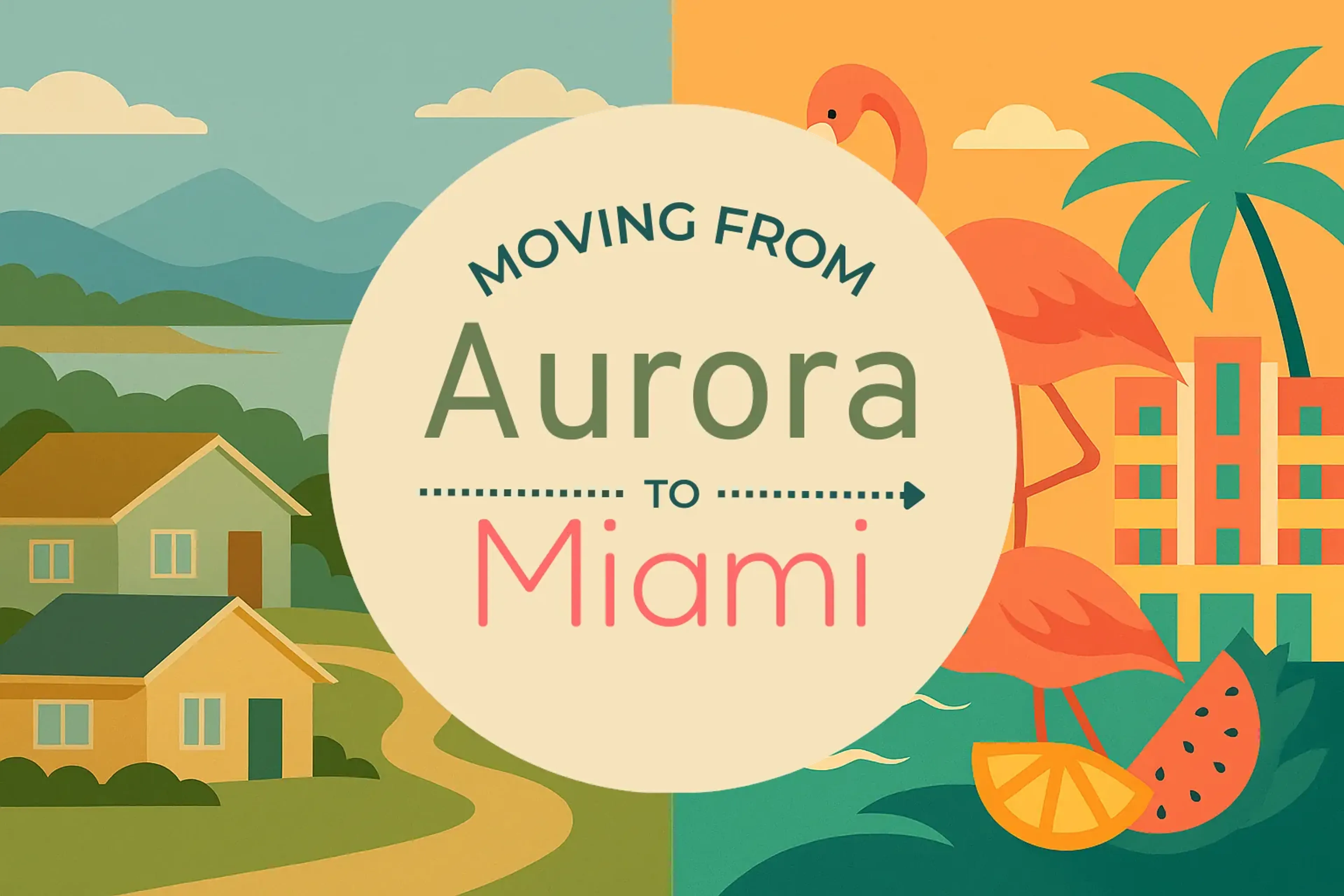 Side-by-side comparison of Aurora to Miami moving companies