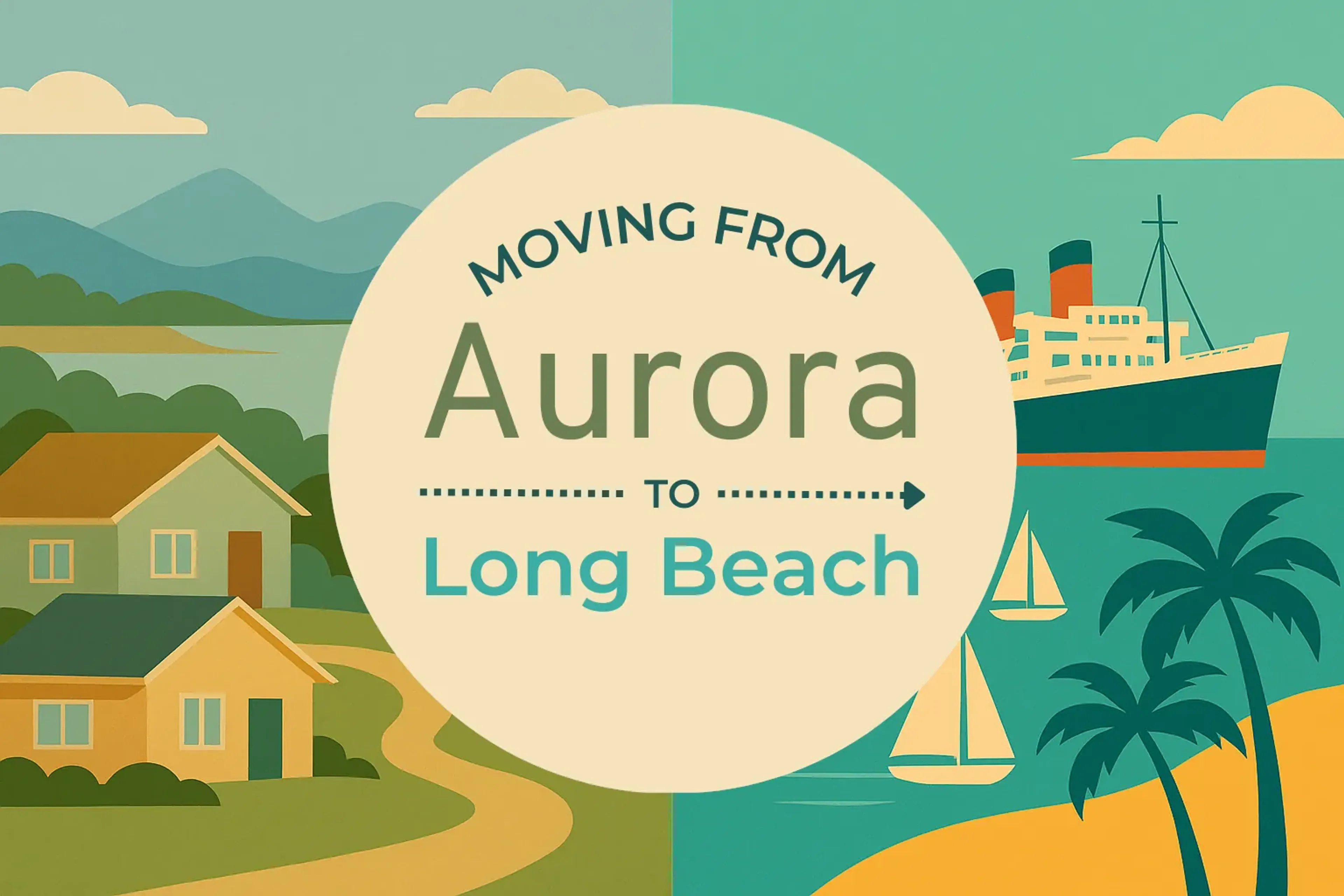 Side-by-side comparison of Aurora to Long Beach moving companies