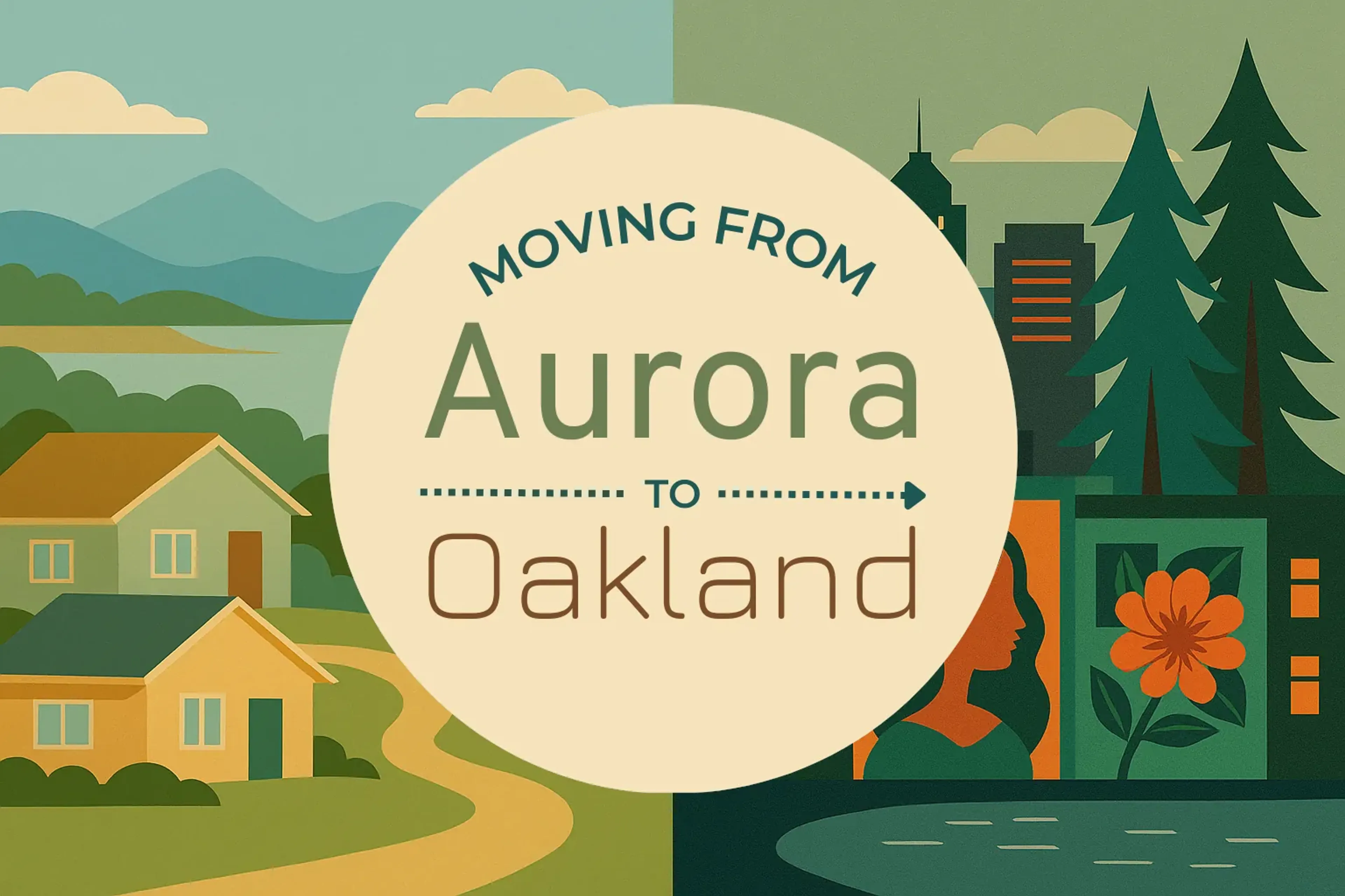 Side-by-side comparison of Aurora to Oakland moving companies