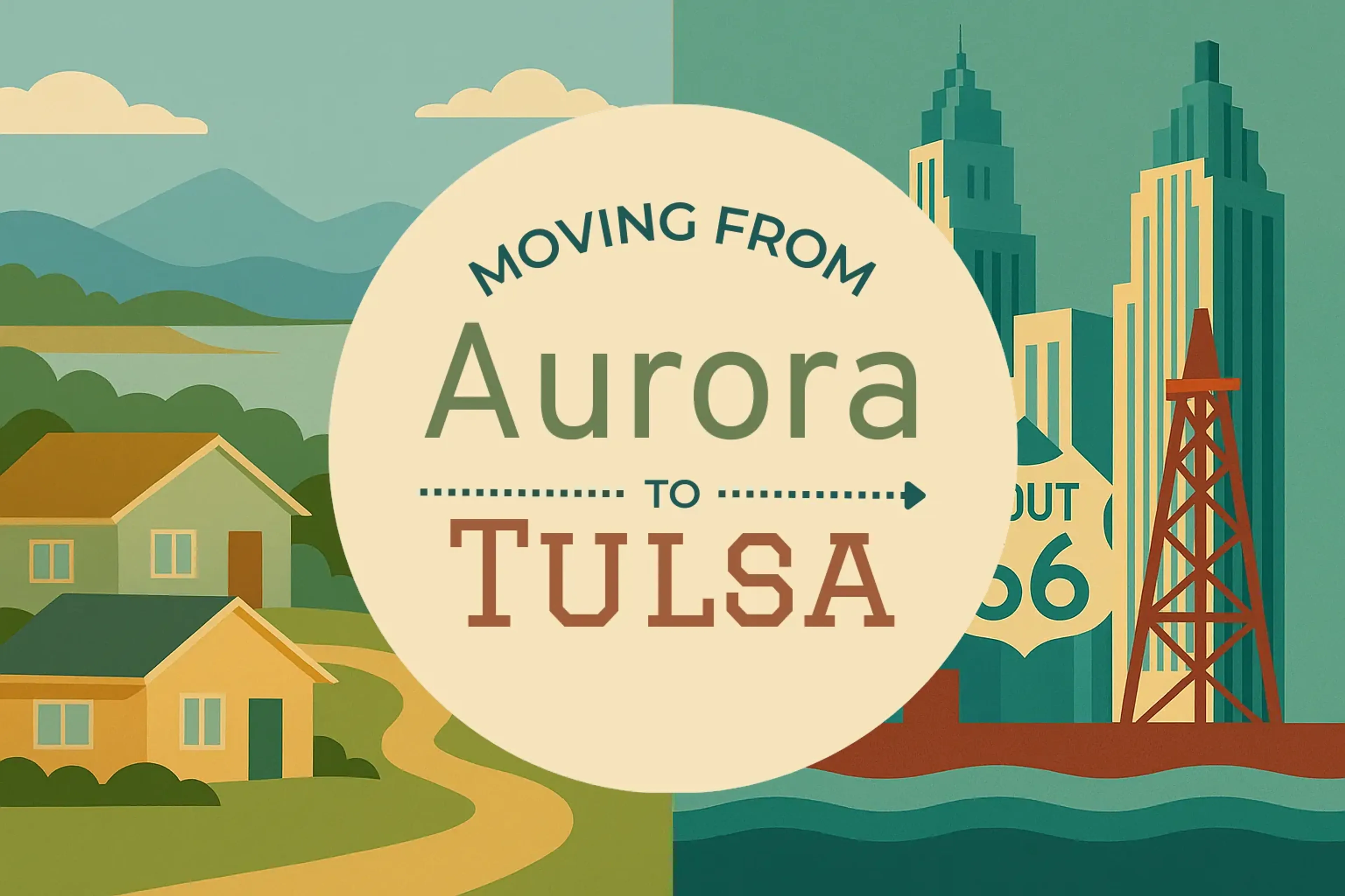 Side-by-side comparison of Aurora to Tulsa moving companies