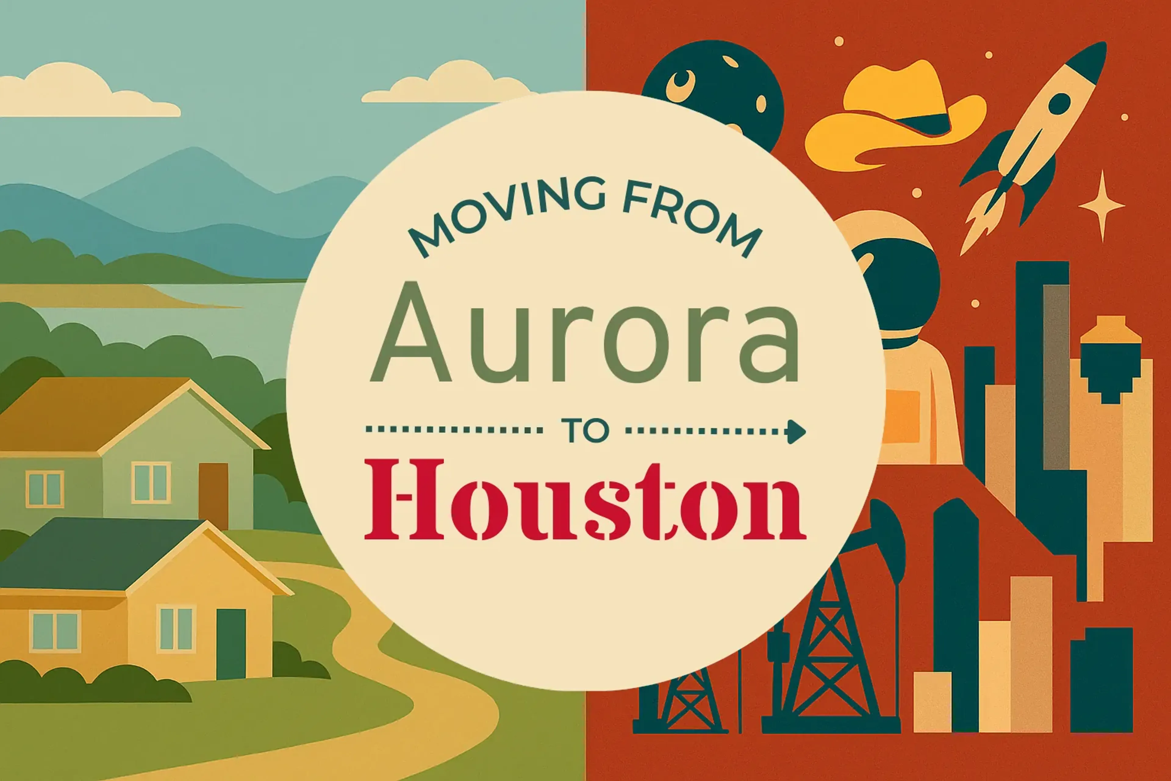 Side-by-side comparison of Aurora to Houston moving companies