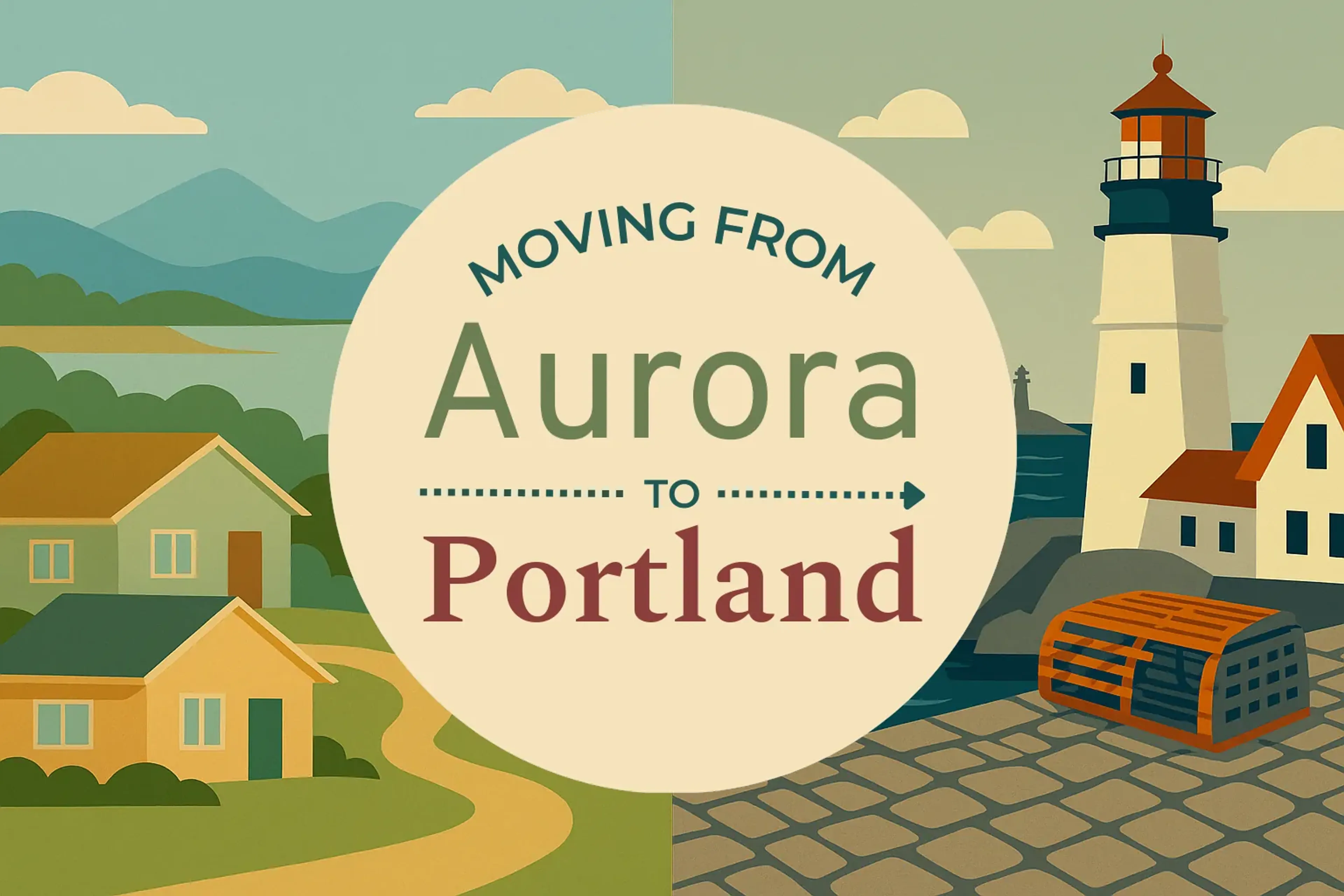 Side-by-side comparison of Aurora to Portland moving companies