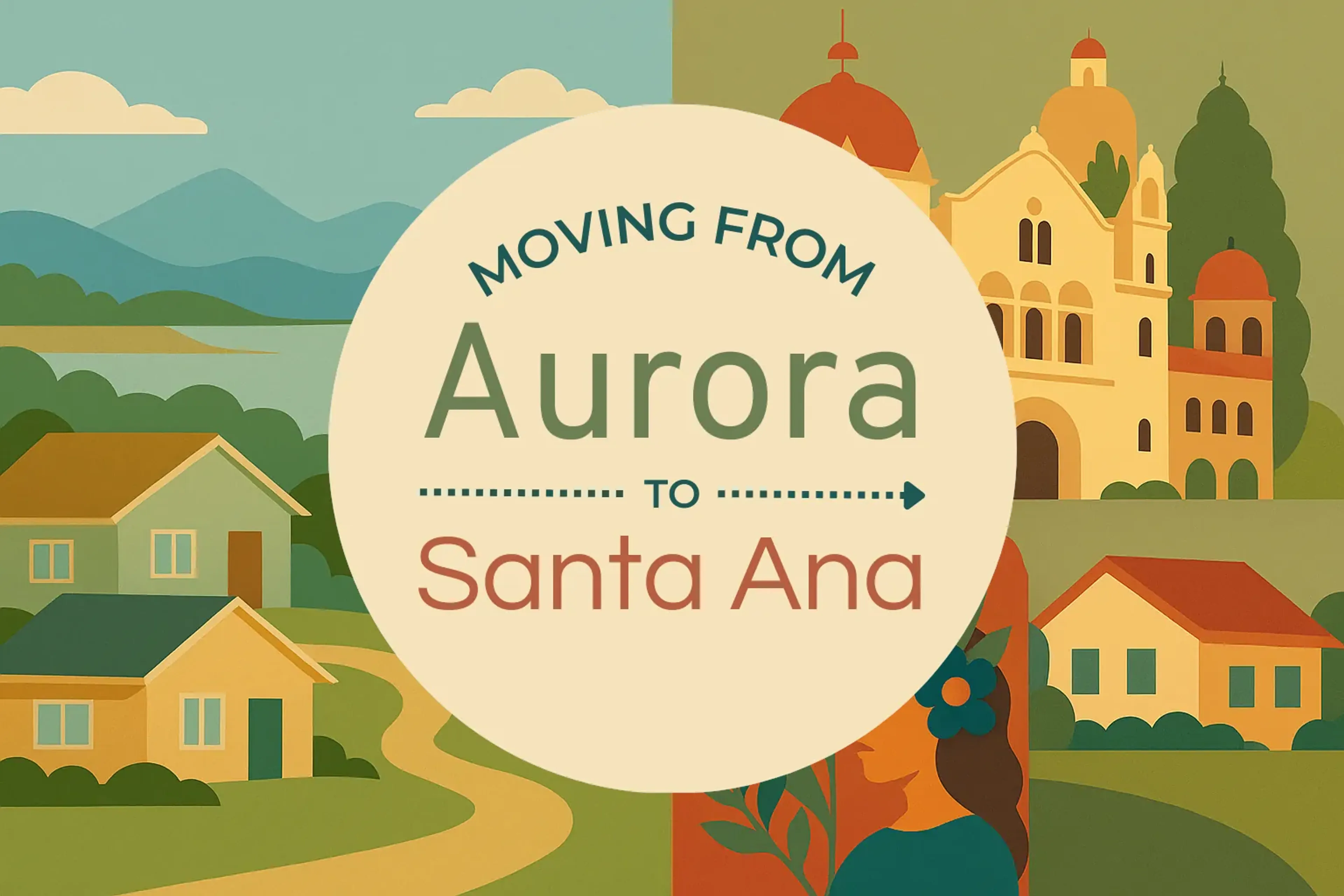 Side-by-side comparison of Aurora to Santa Ana moving companies