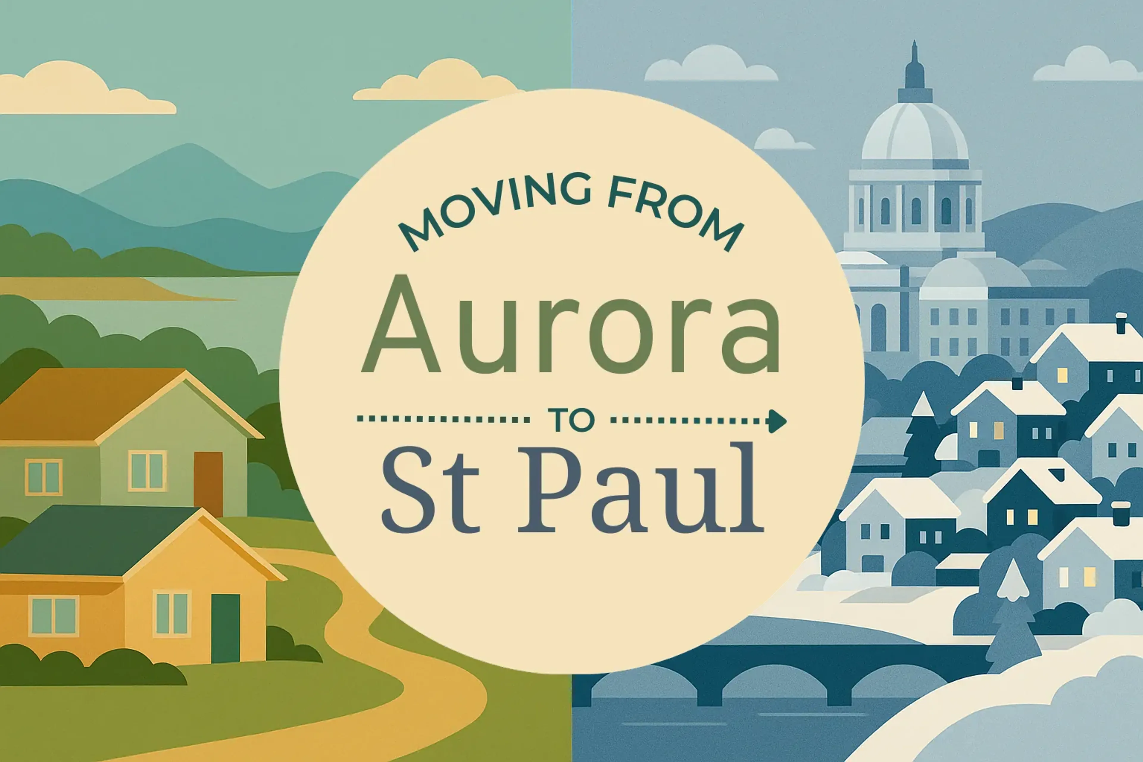 Side-by-side comparison of Aurora to St. Paul moving companies