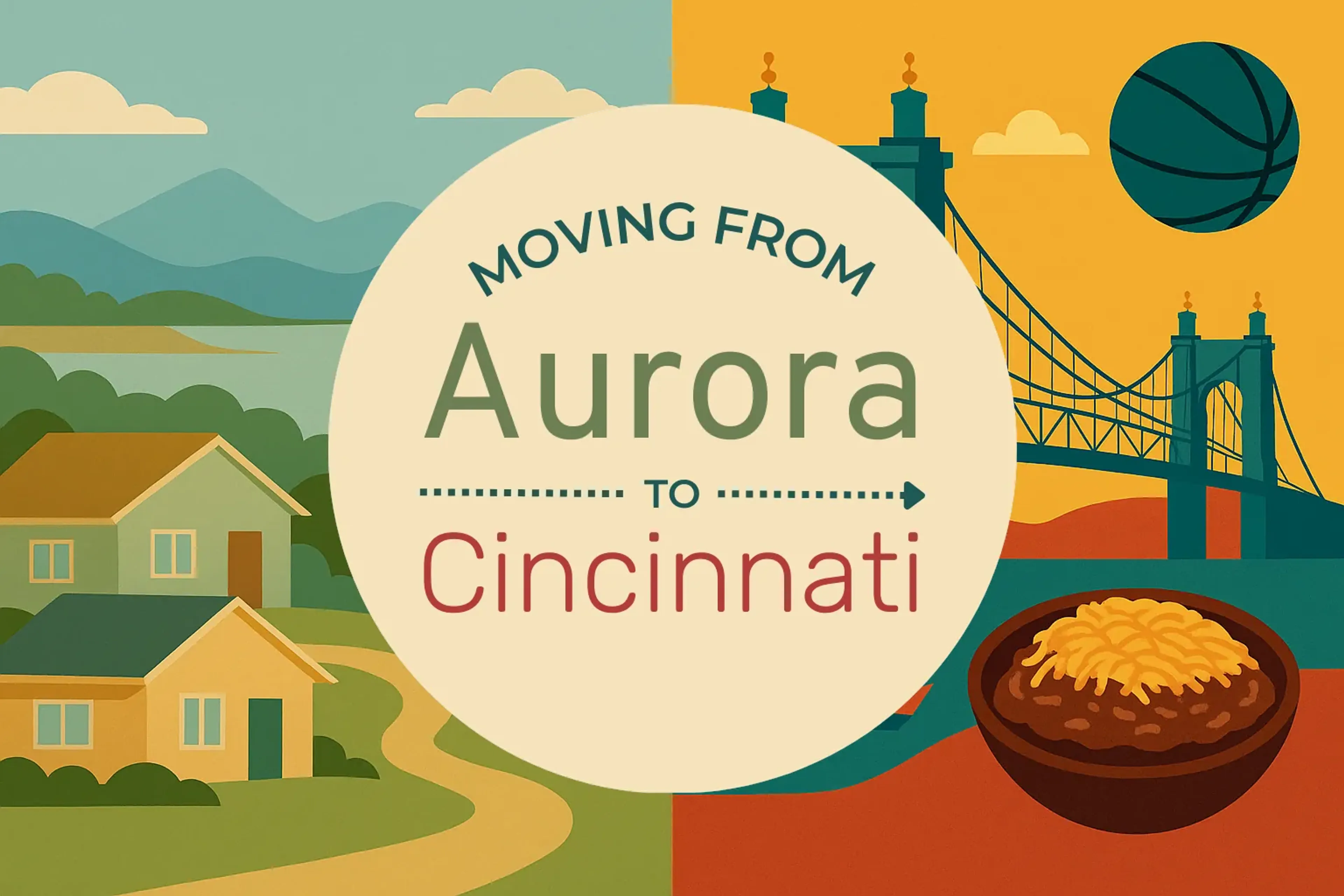 Side-by-side comparison of Aurora to Cincinnati moving companies