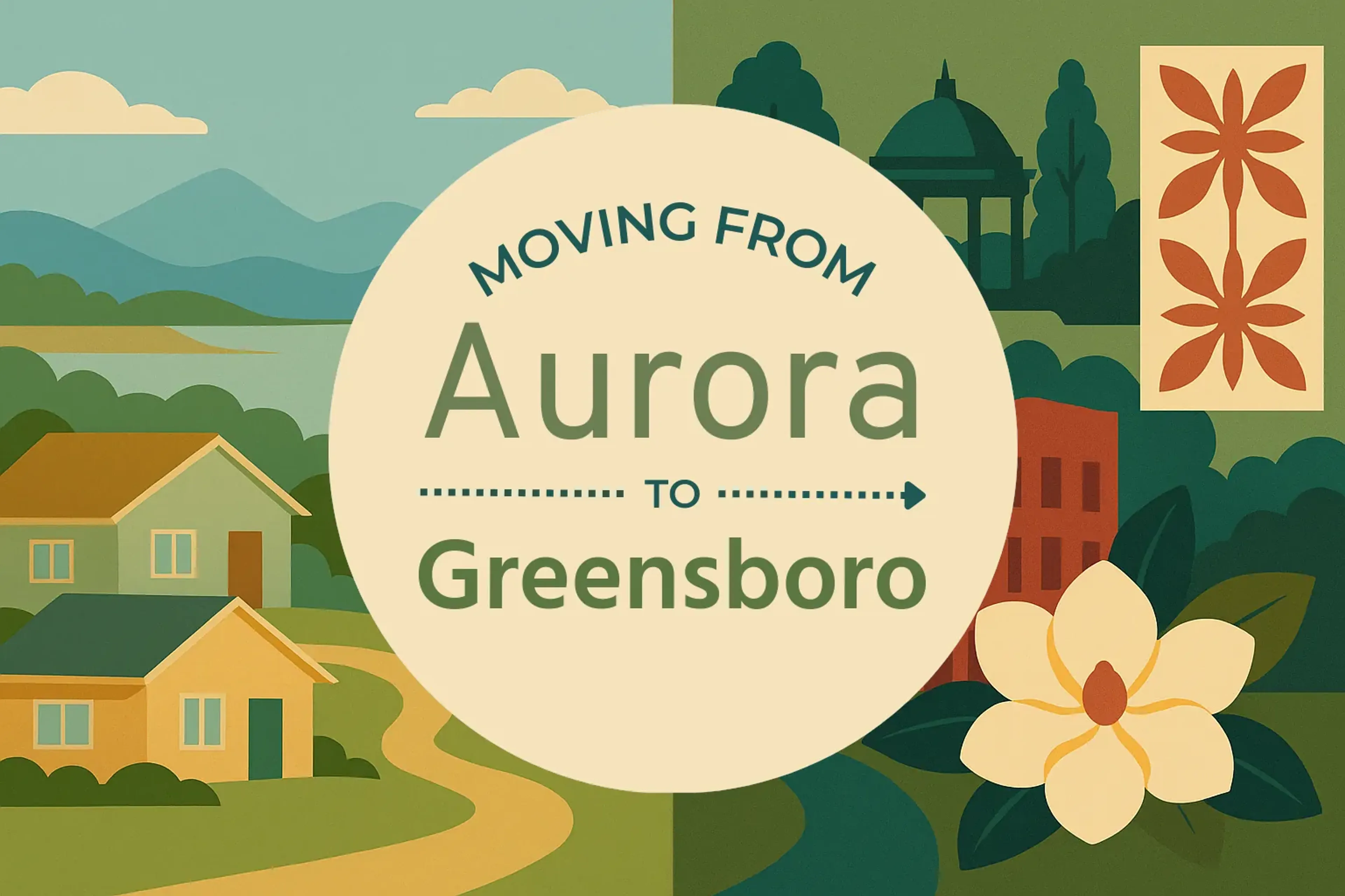 Side-by-side comparison of Aurora to Greensboro moving companies