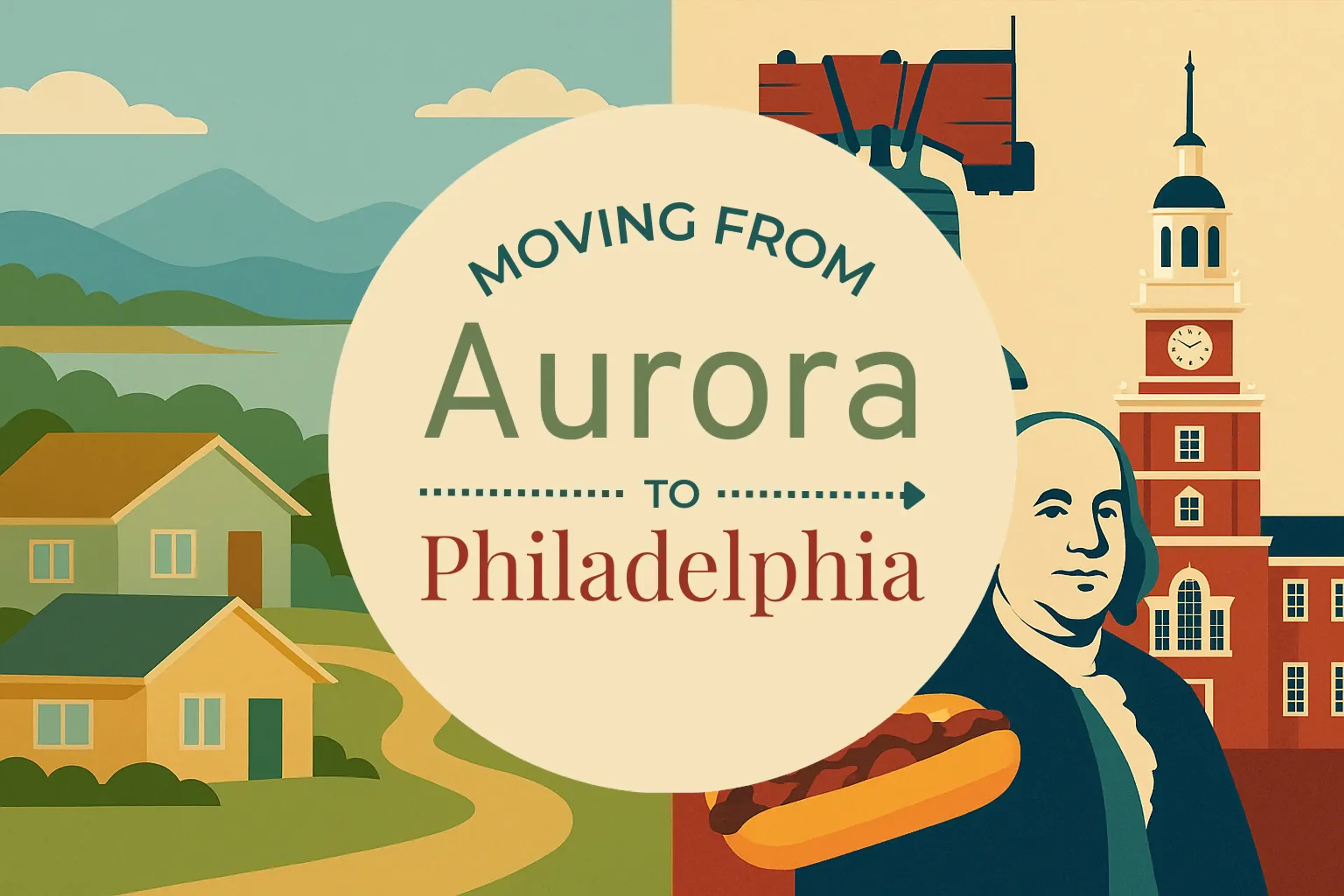 Side-by-side comparison of Aurora to Philadelphia moving companies