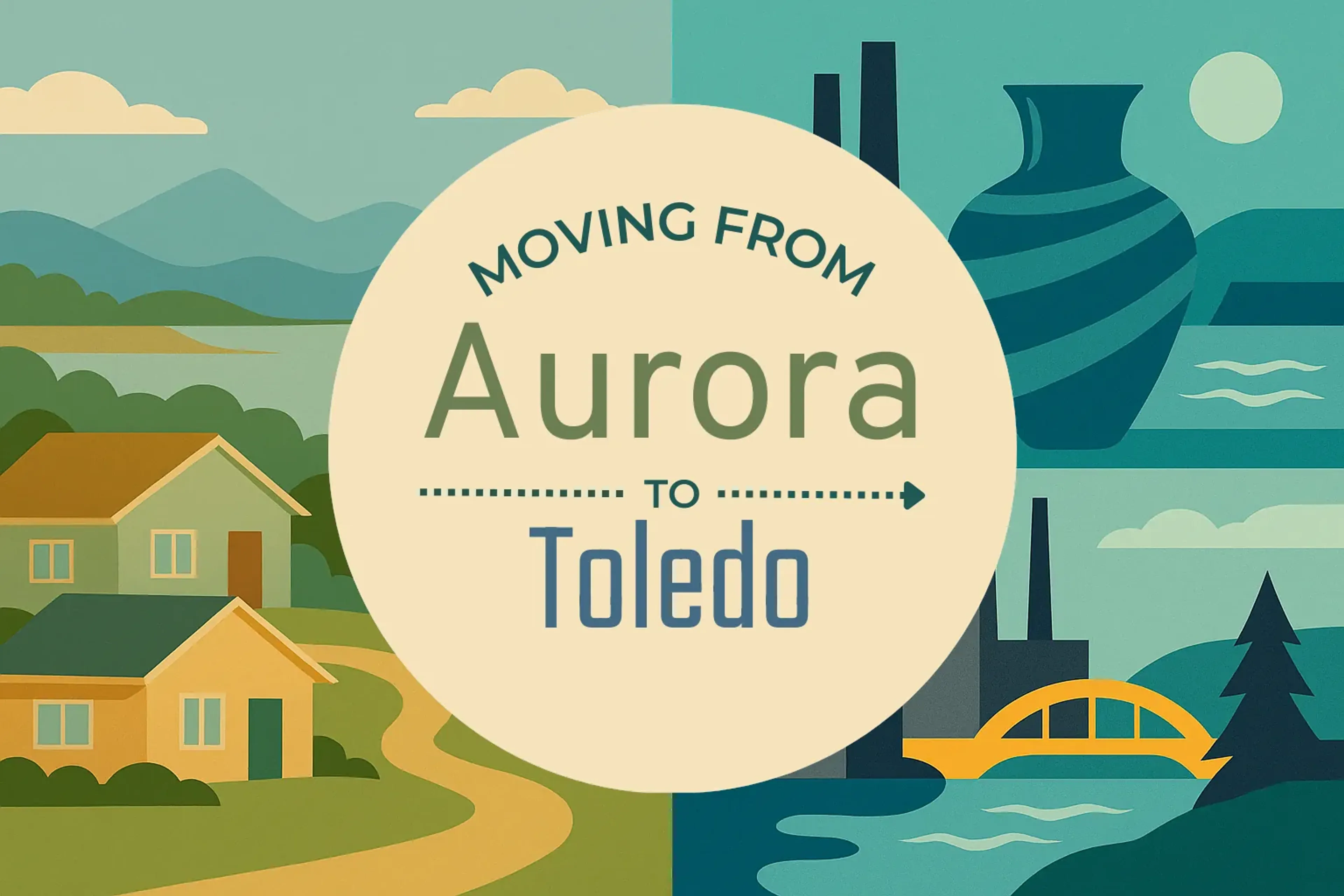 Side-by-side comparison of Aurora to Toledo moving companies