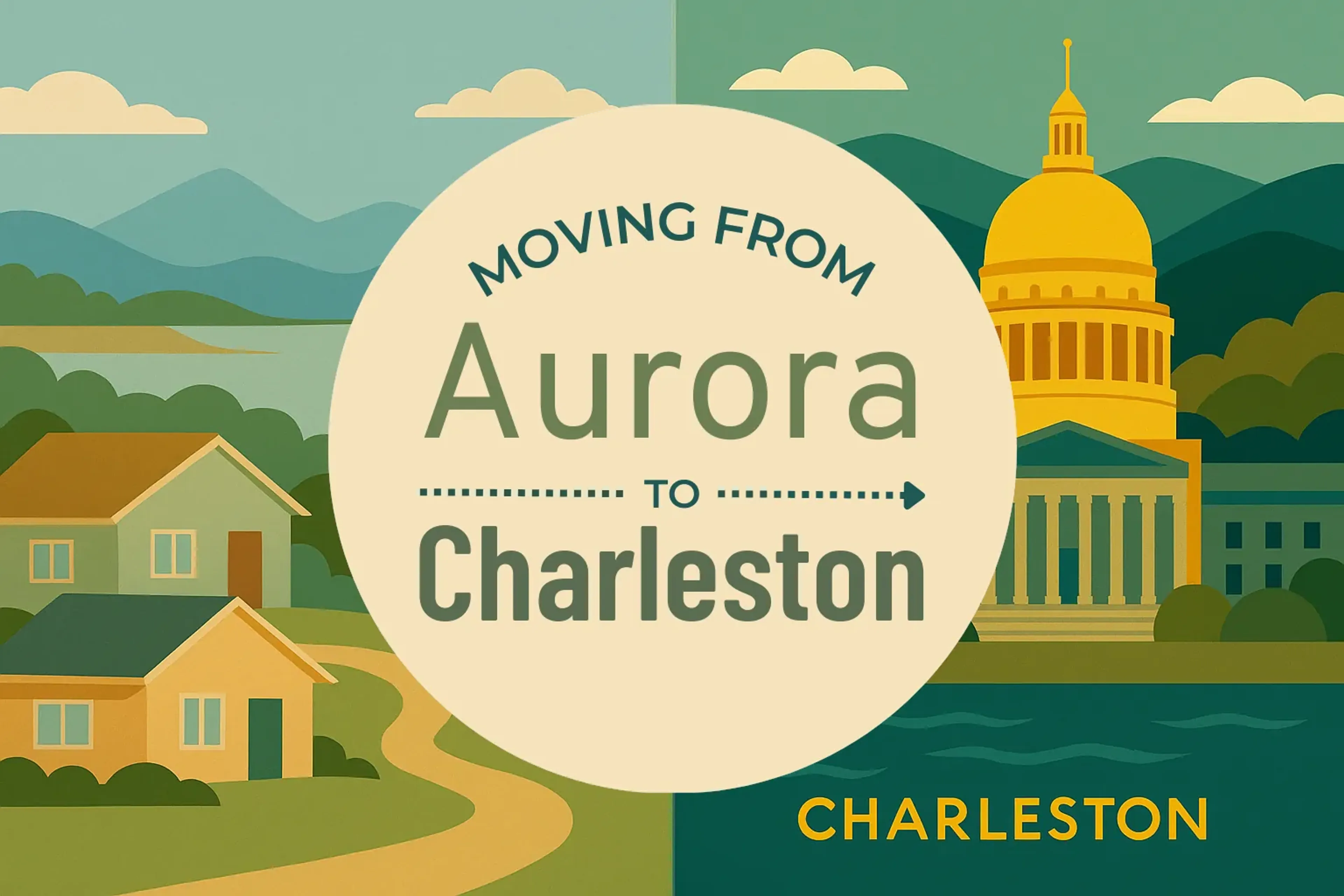 Side-by-side comparison of Aurora to Charleston moving companies