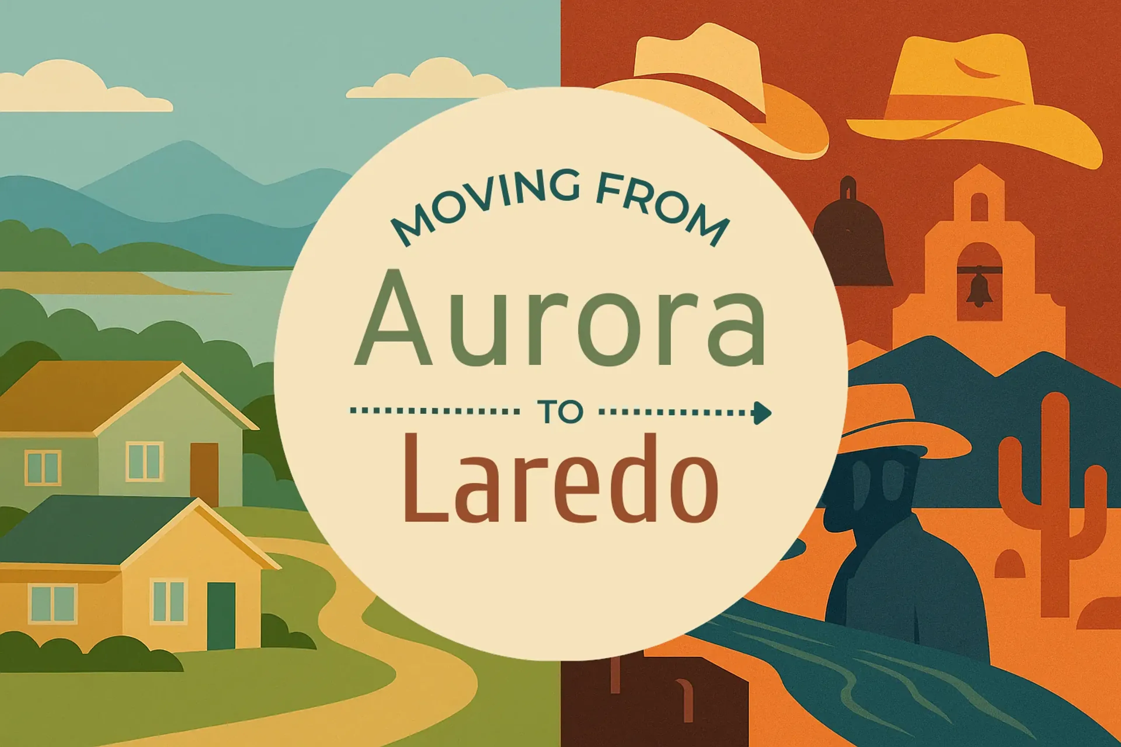 Side-by-side comparison of Aurora to Laredo moving companies