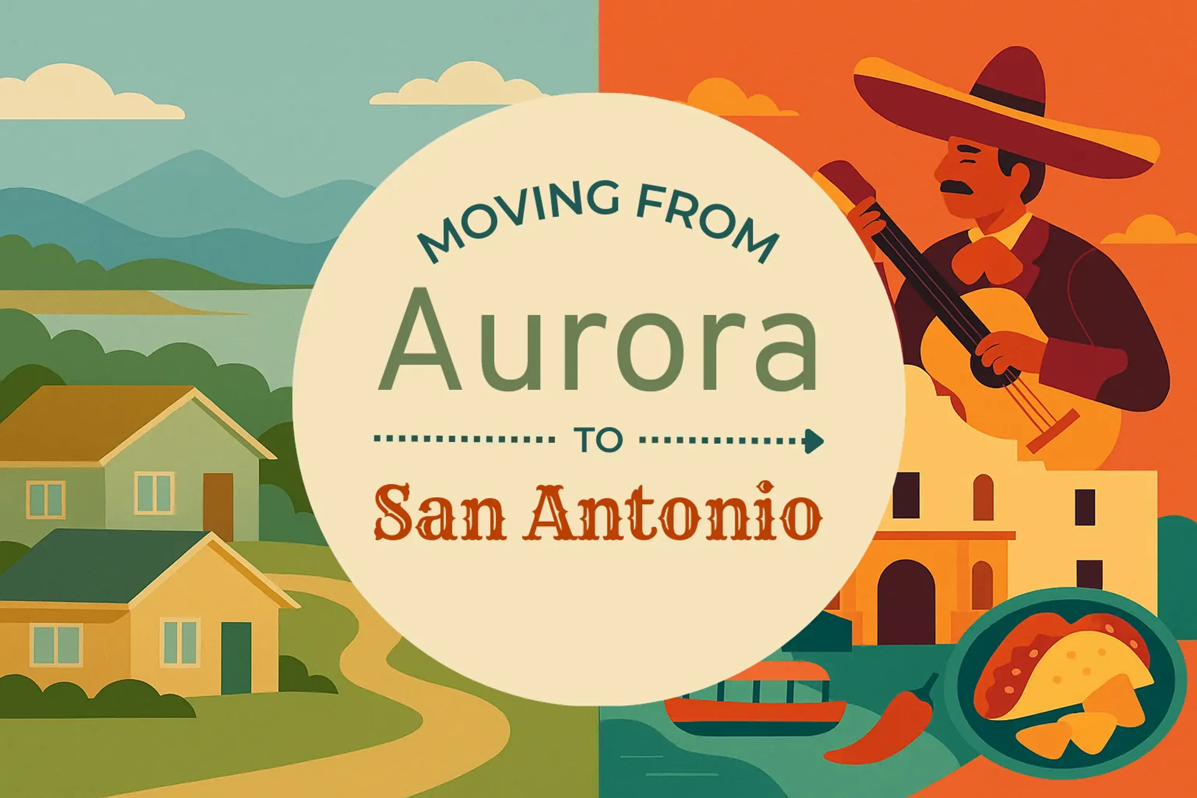 Side-by-side comparison of Aurora to San Antonio moving companies