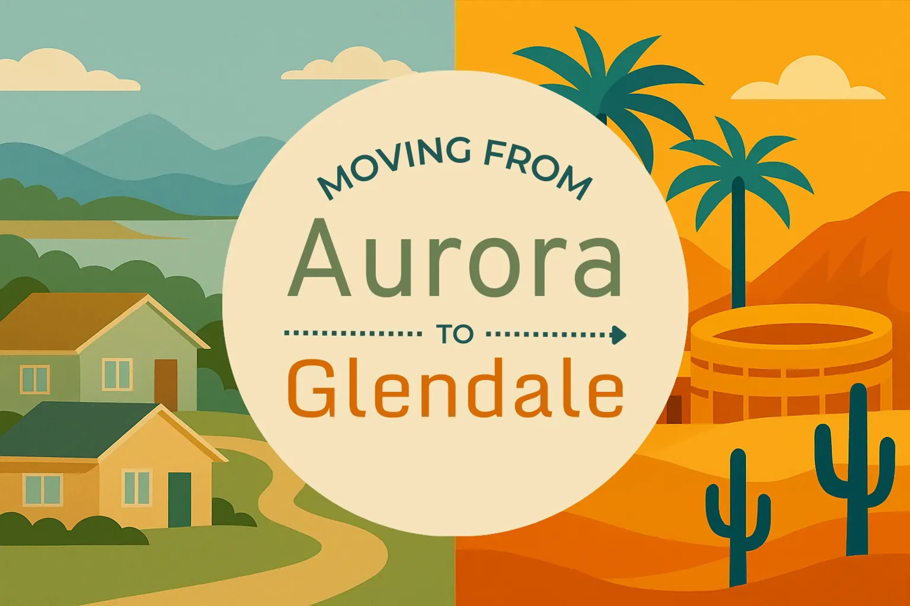 Side-by-side comparison of Aurora to Glendale moving companies