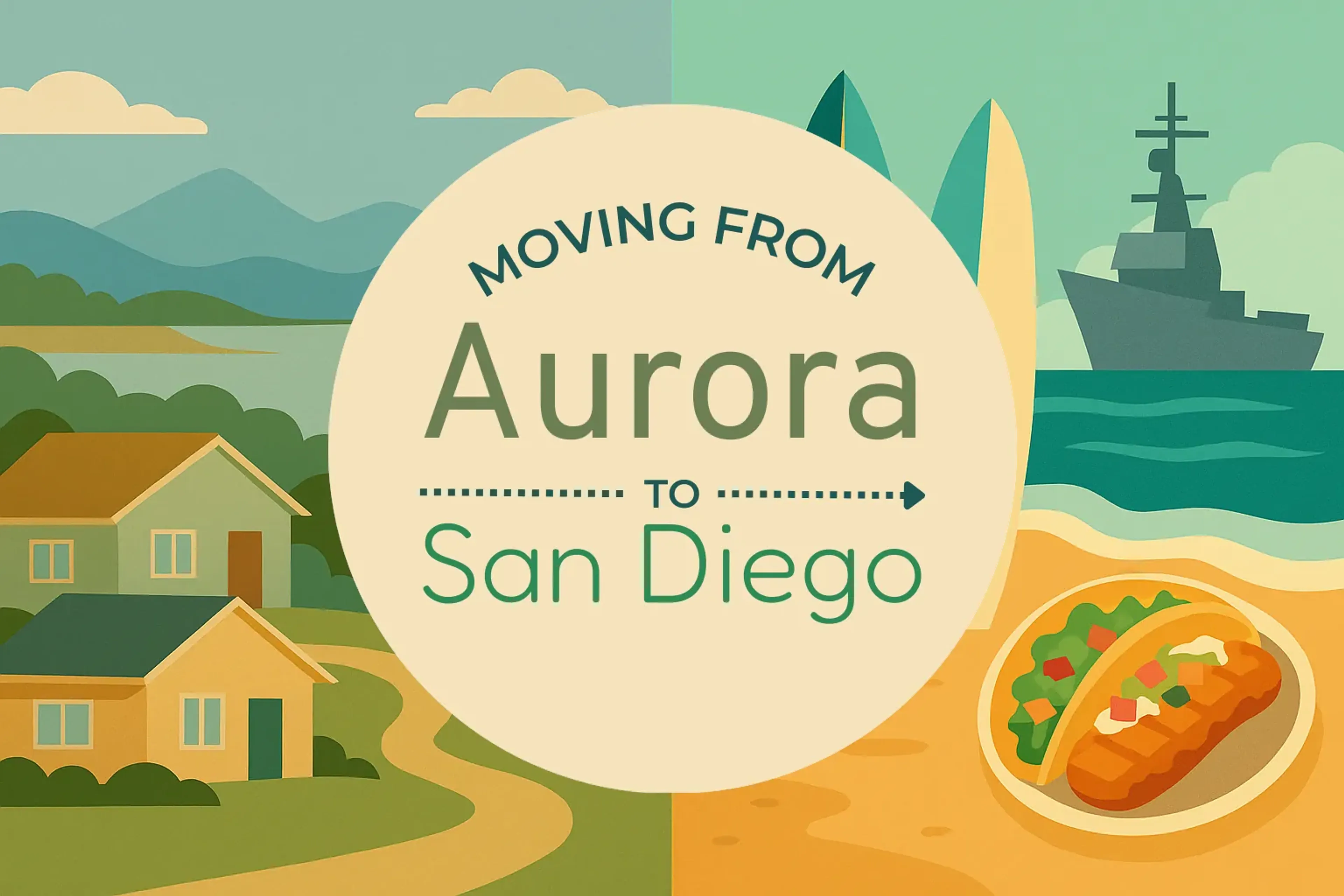 Side-by-side comparison of Aurora to San Diego moving companies