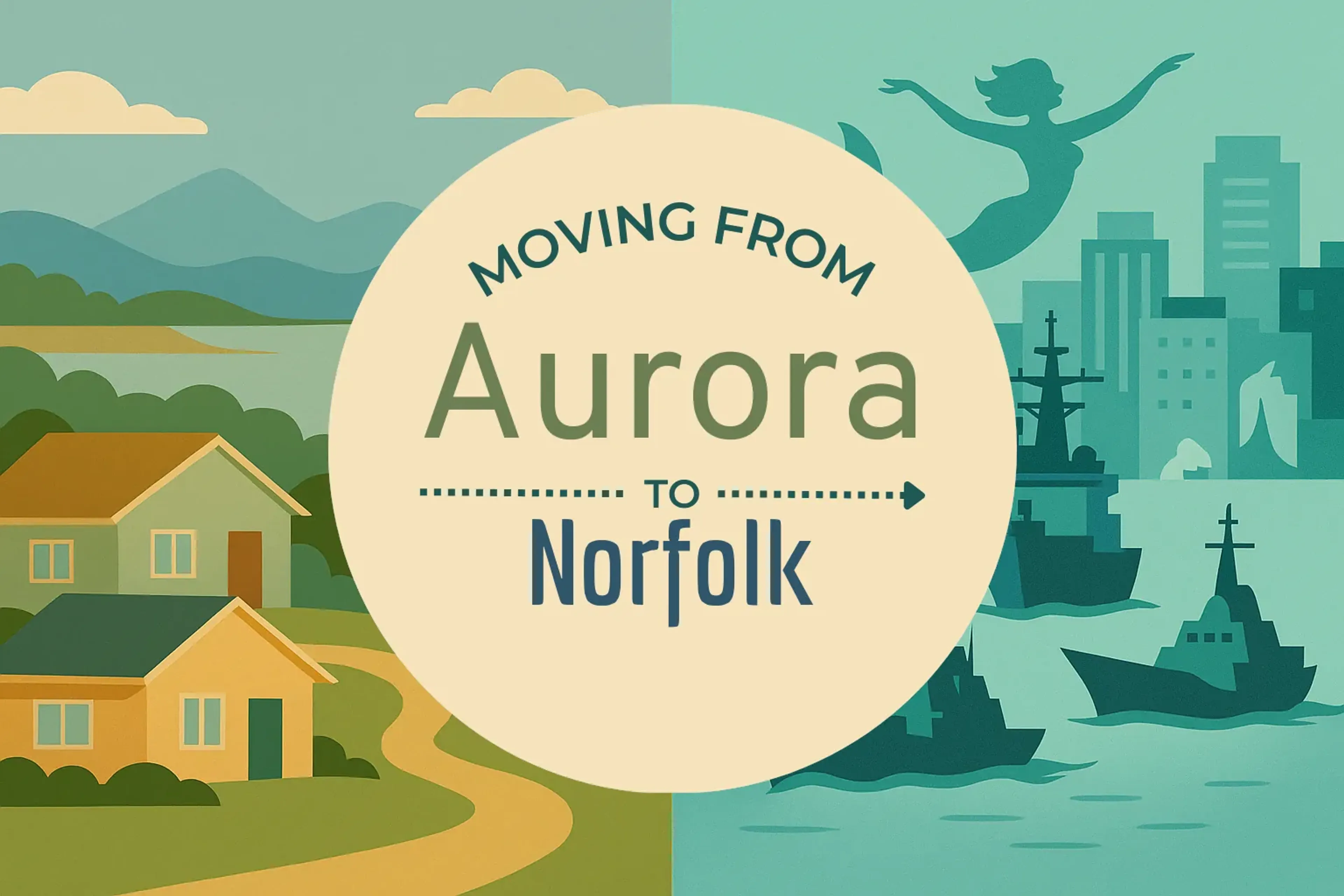 Side-by-side comparison of Aurora to Norfolk moving companies