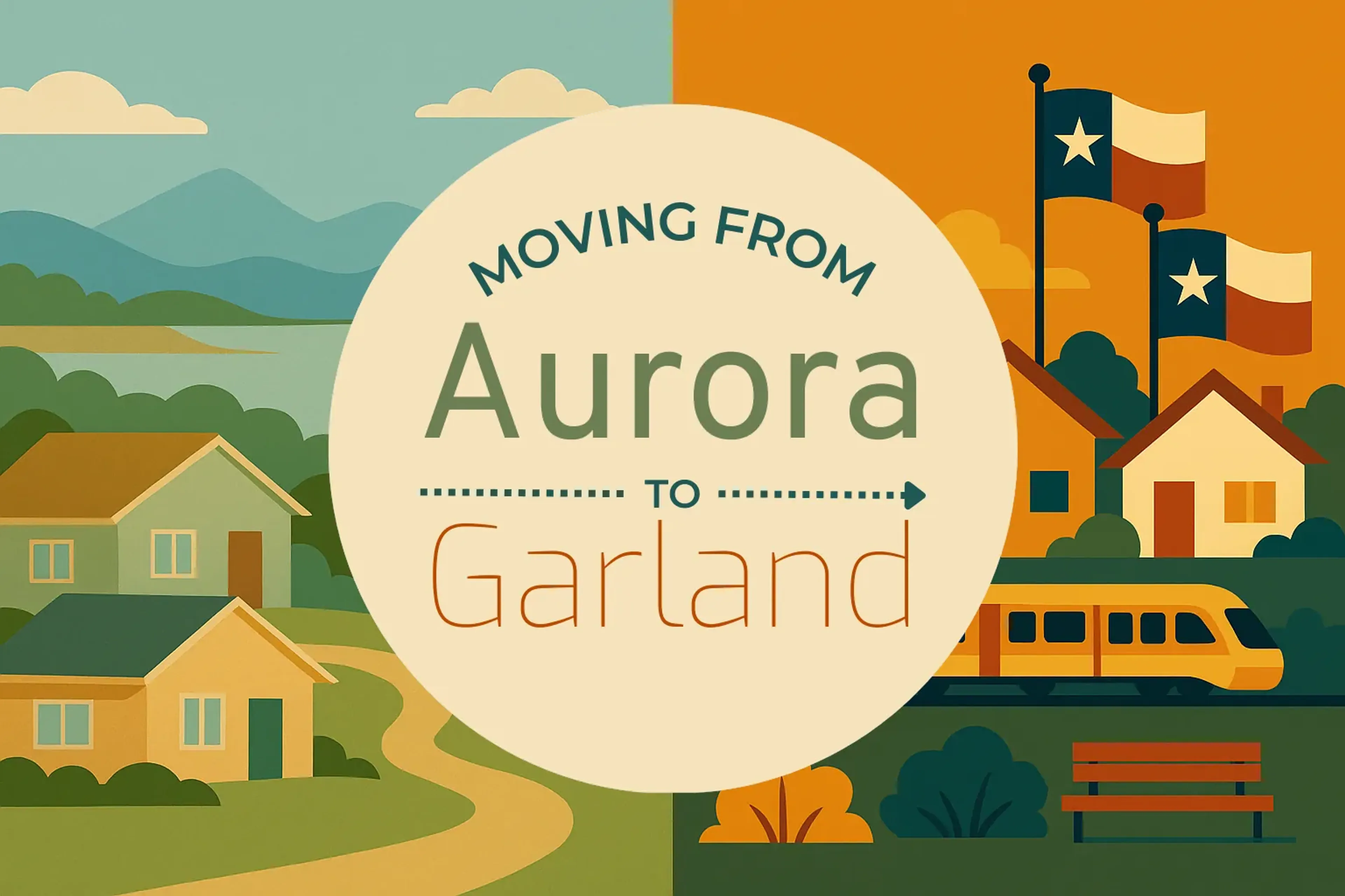 Side-by-side comparison of Aurora to Garland moving companies