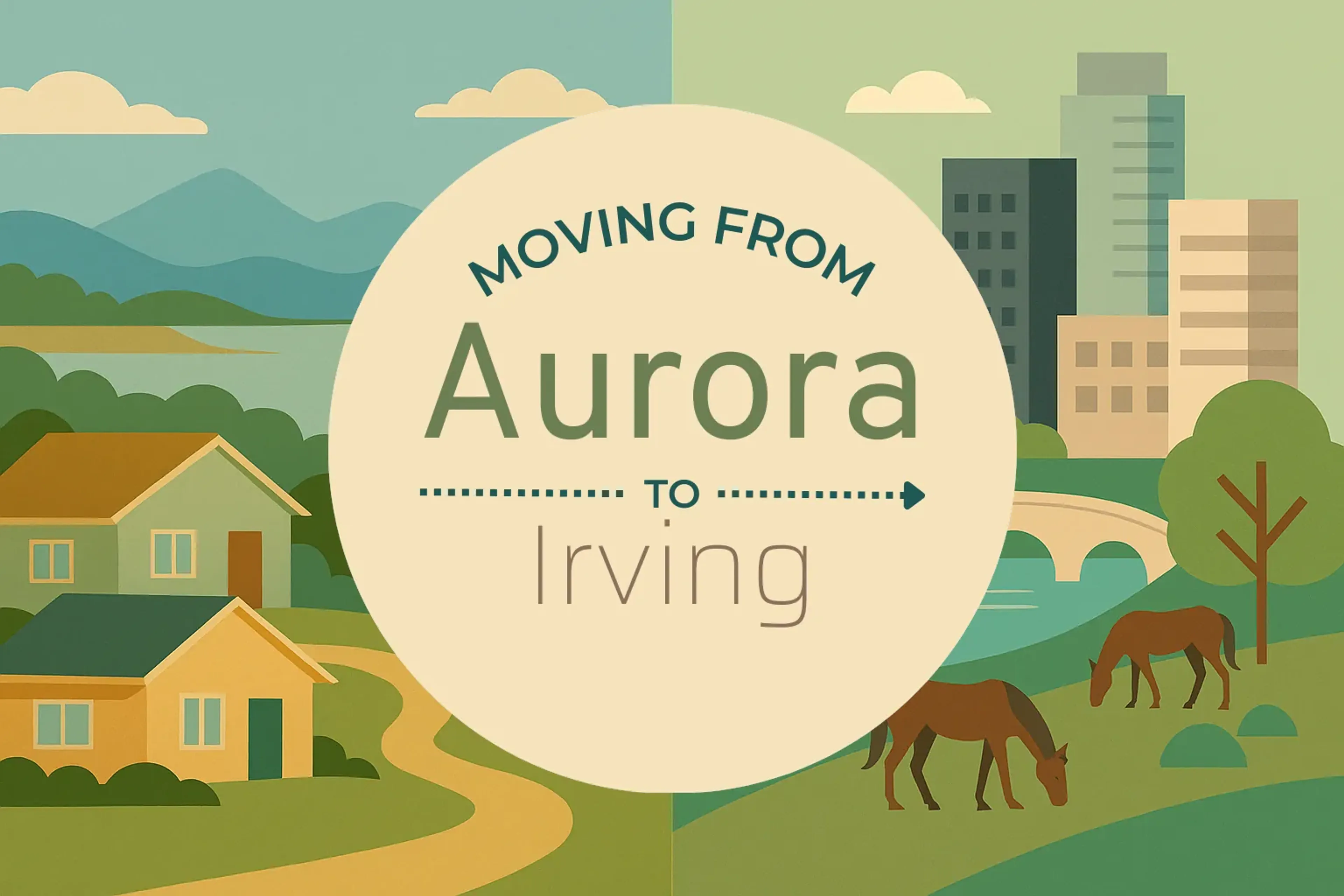 Side-by-side comparison of Aurora to Irving moving companies