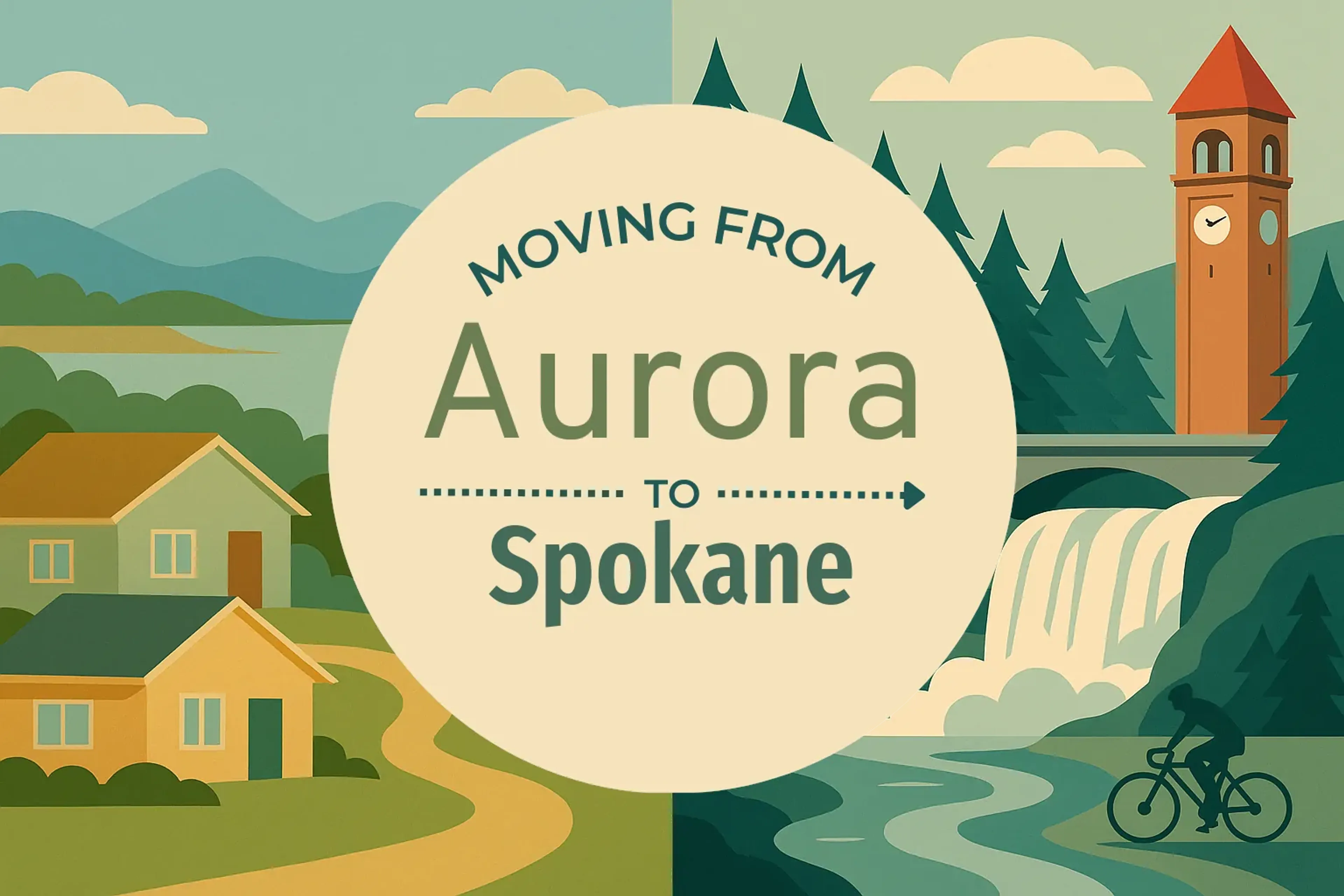 Side-by-side comparison of Aurora to Spokane moving companies