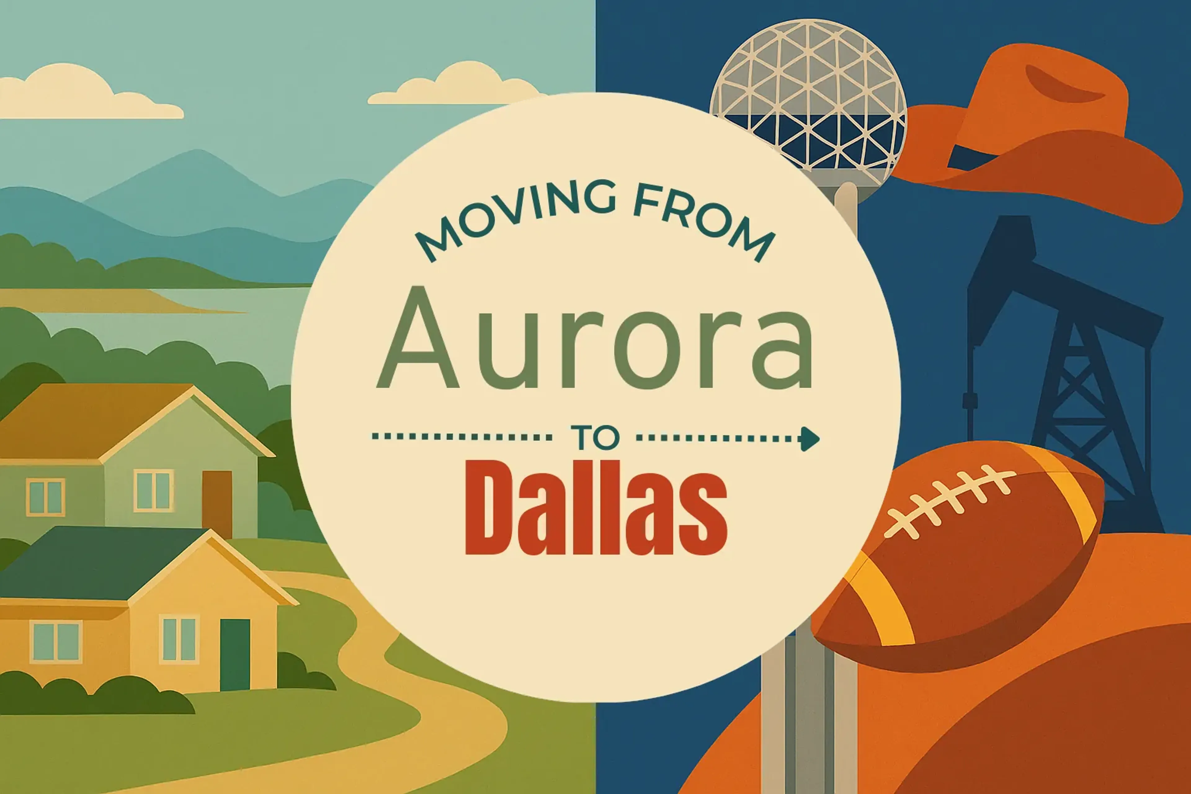 Side-by-side comparison of Aurora to Dallas moving companies