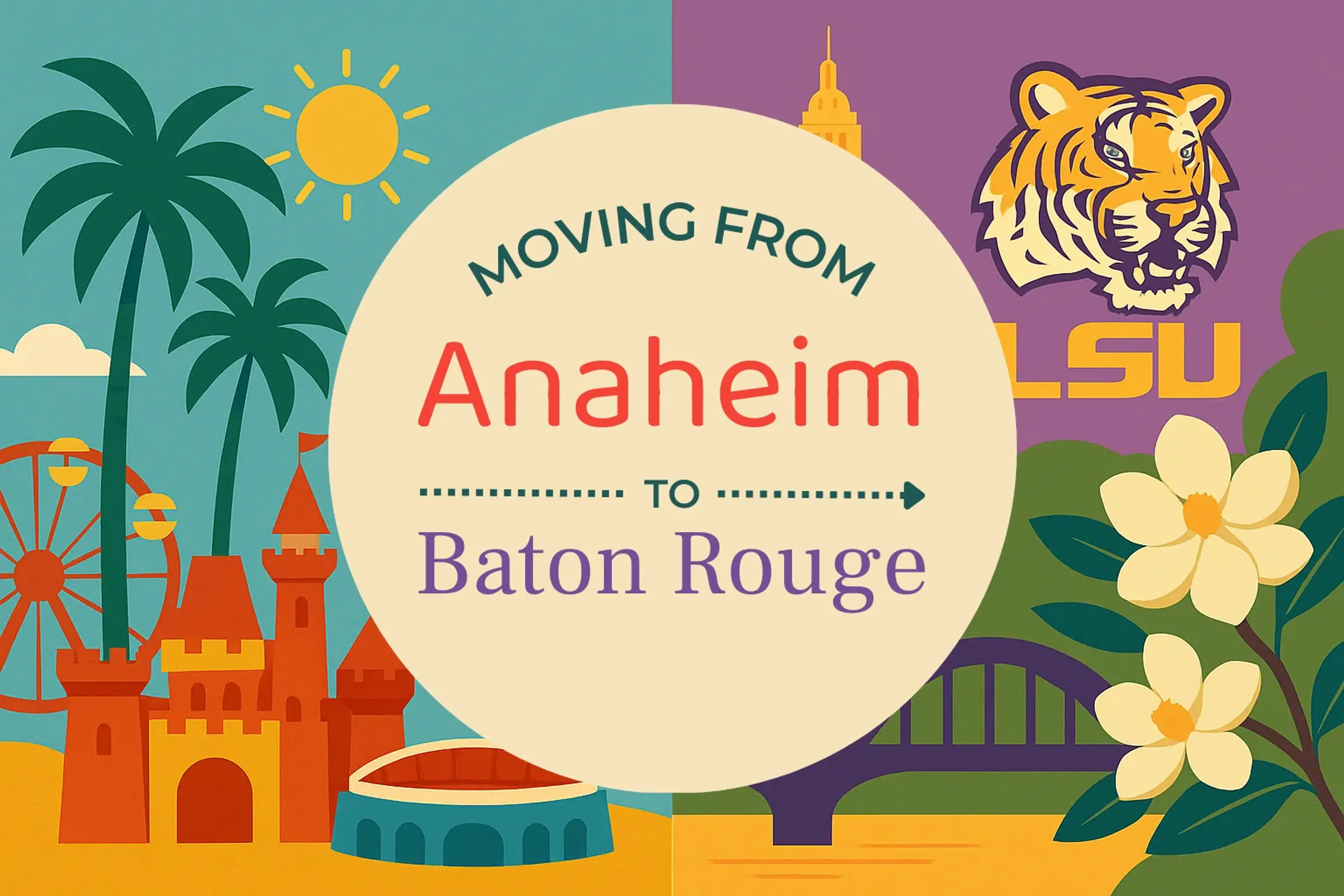 Side-by-side comparison of Anaheim to Baton Rouge moving companies