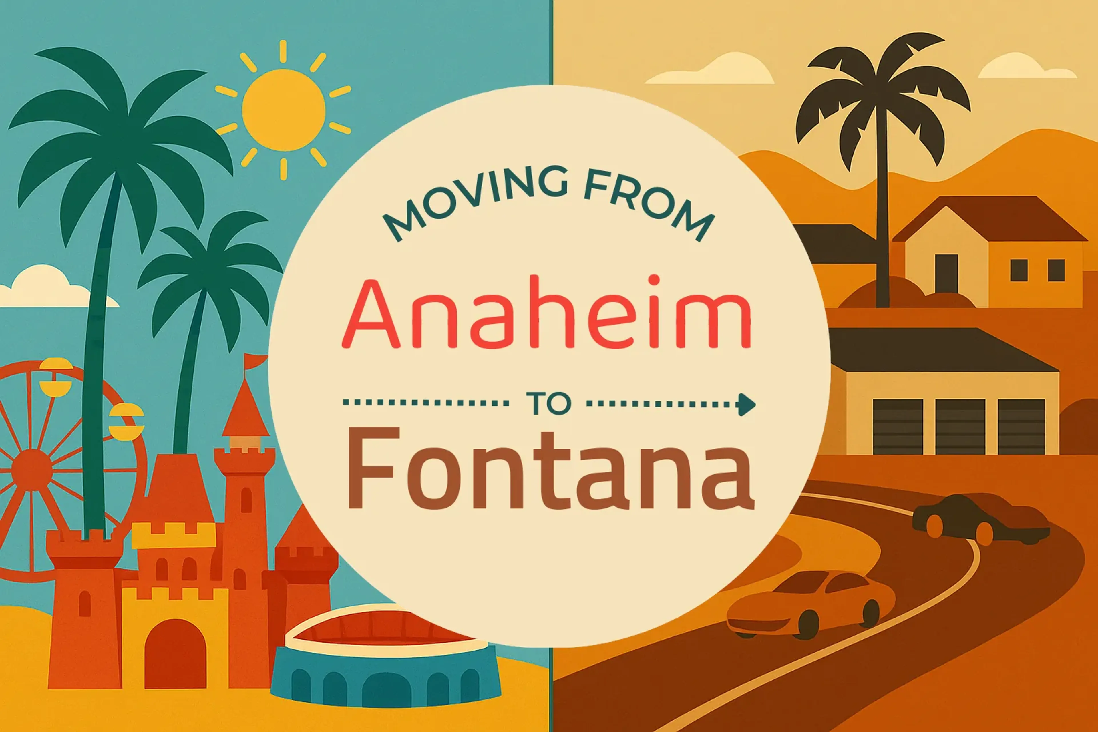 Side-by-side comparison of Anaheim to Fontana moving companies
