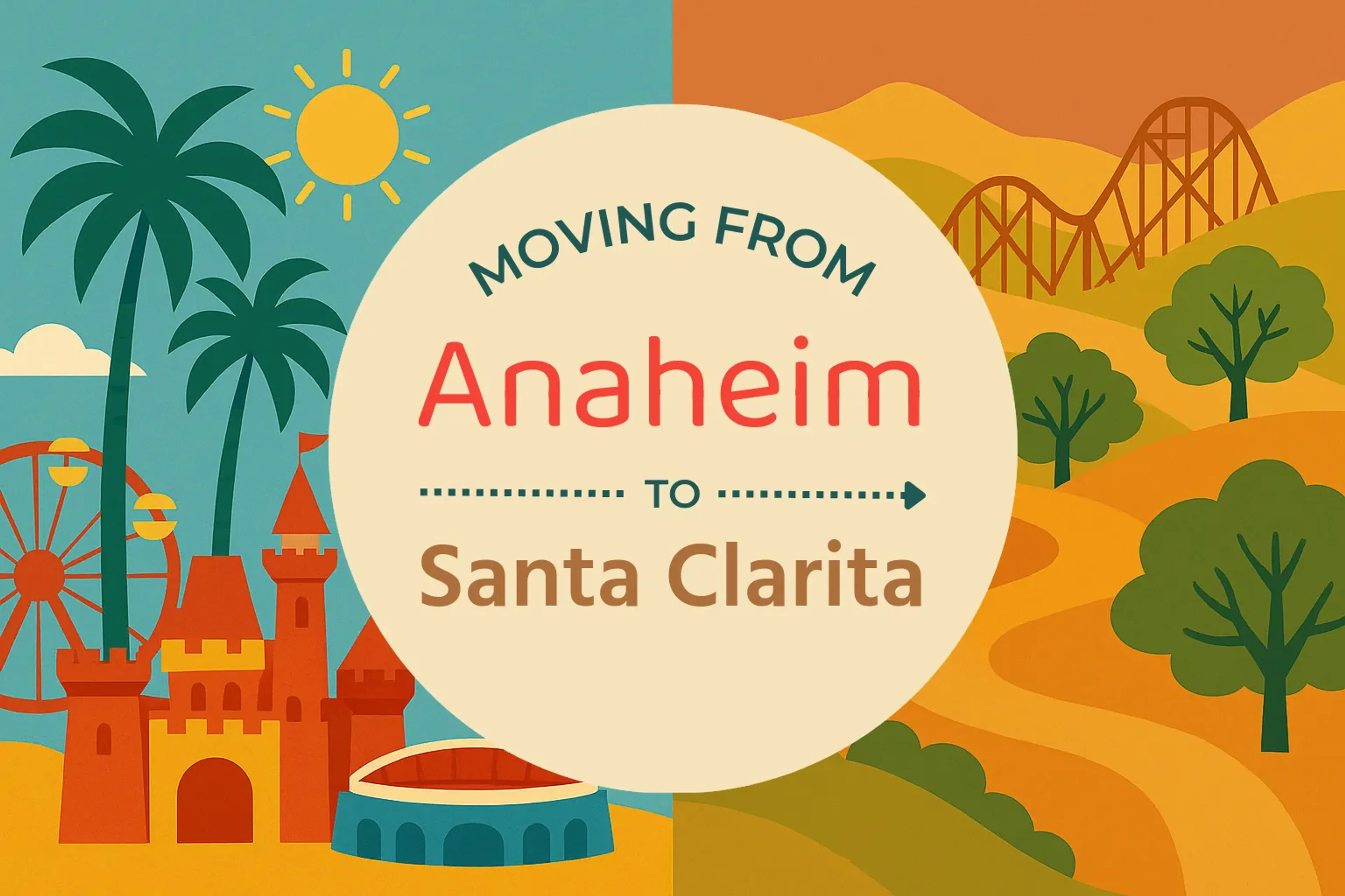 Side-by-side comparison of Anaheim to Santa Clarita moving companies