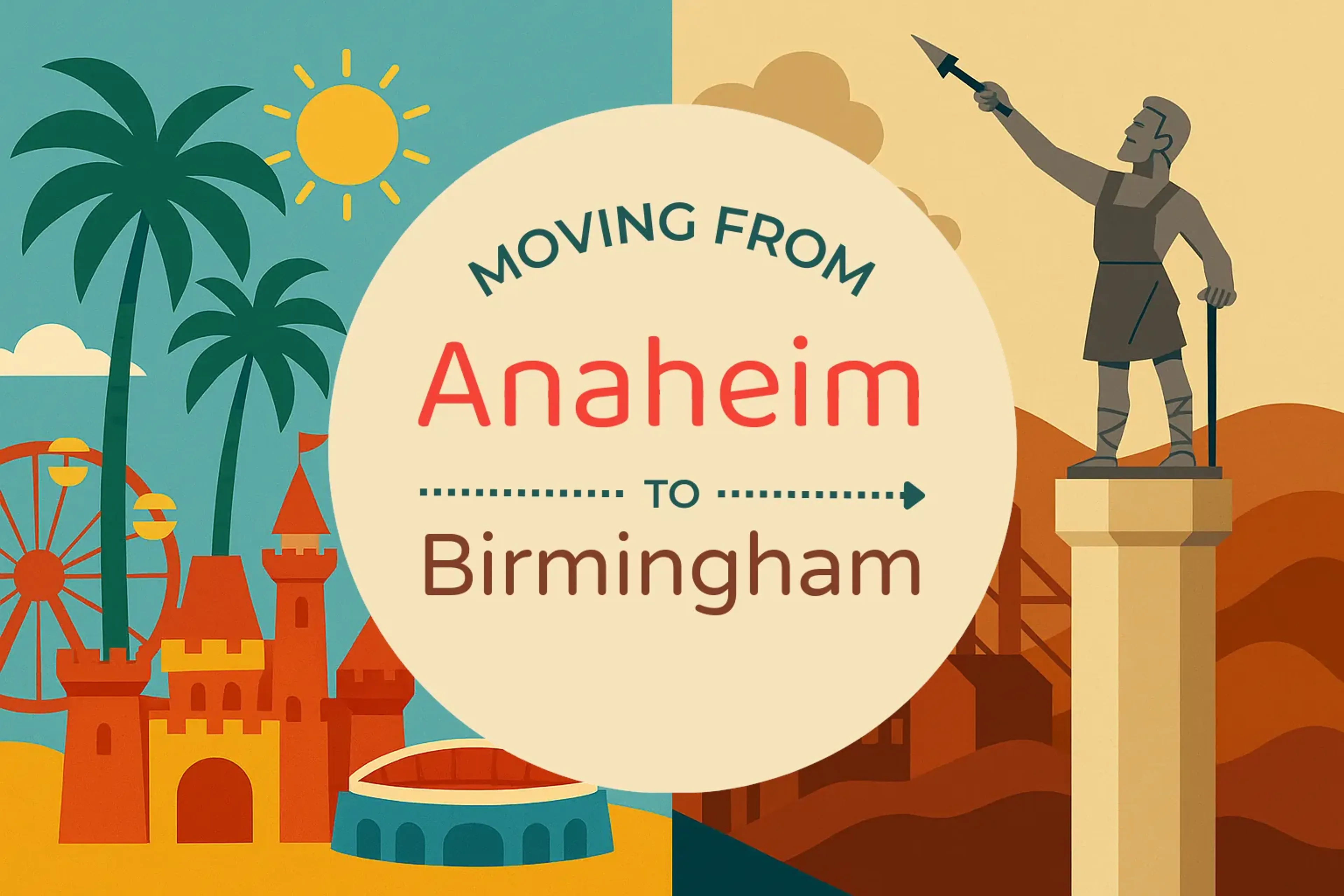 Side-by-side comparison of Anaheim to Birmingham moving companies