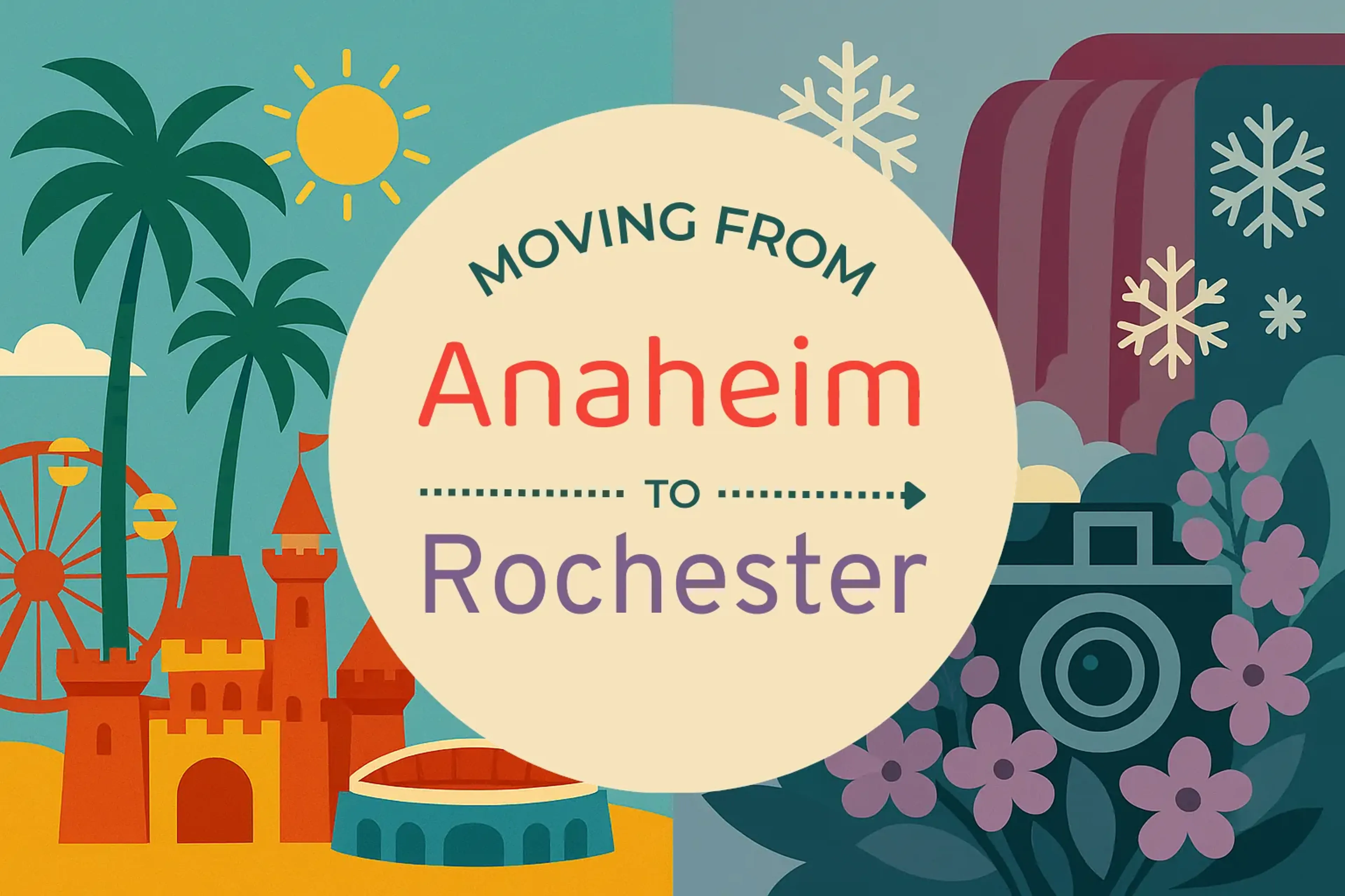Side-by-side comparison of Anaheim to Rochester moving companies