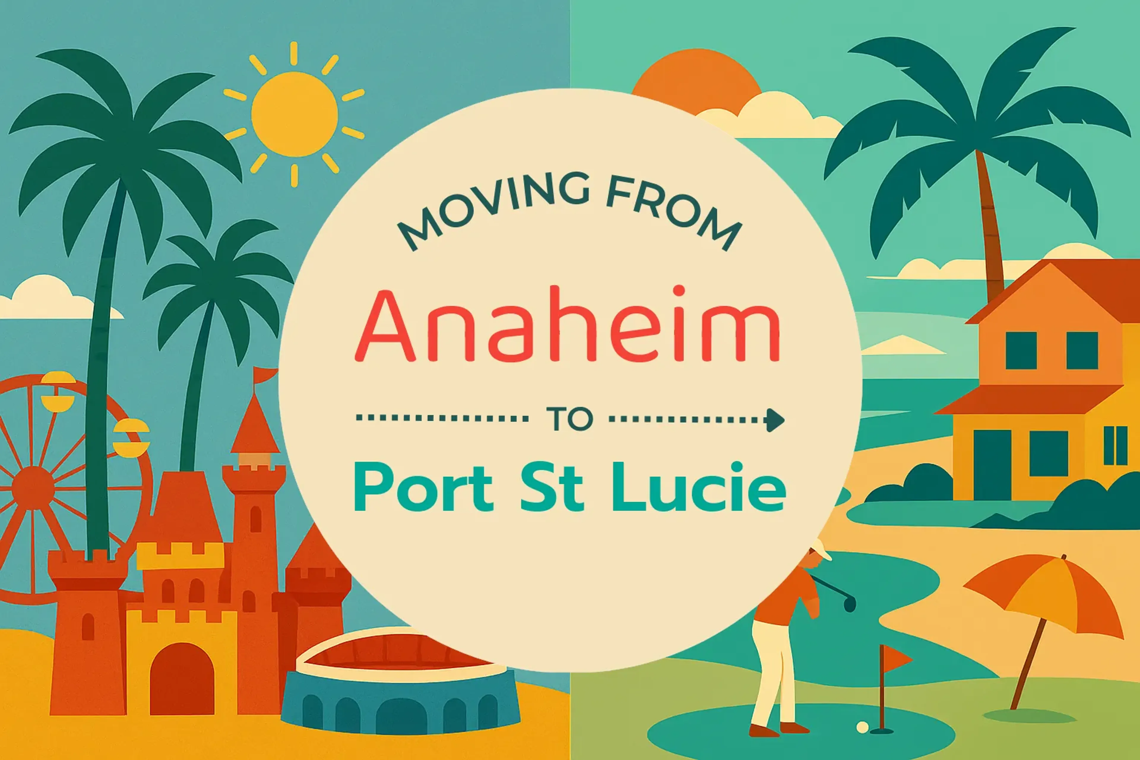 Side-by-side comparison of Anaheim to Port St. Lucie moving companies