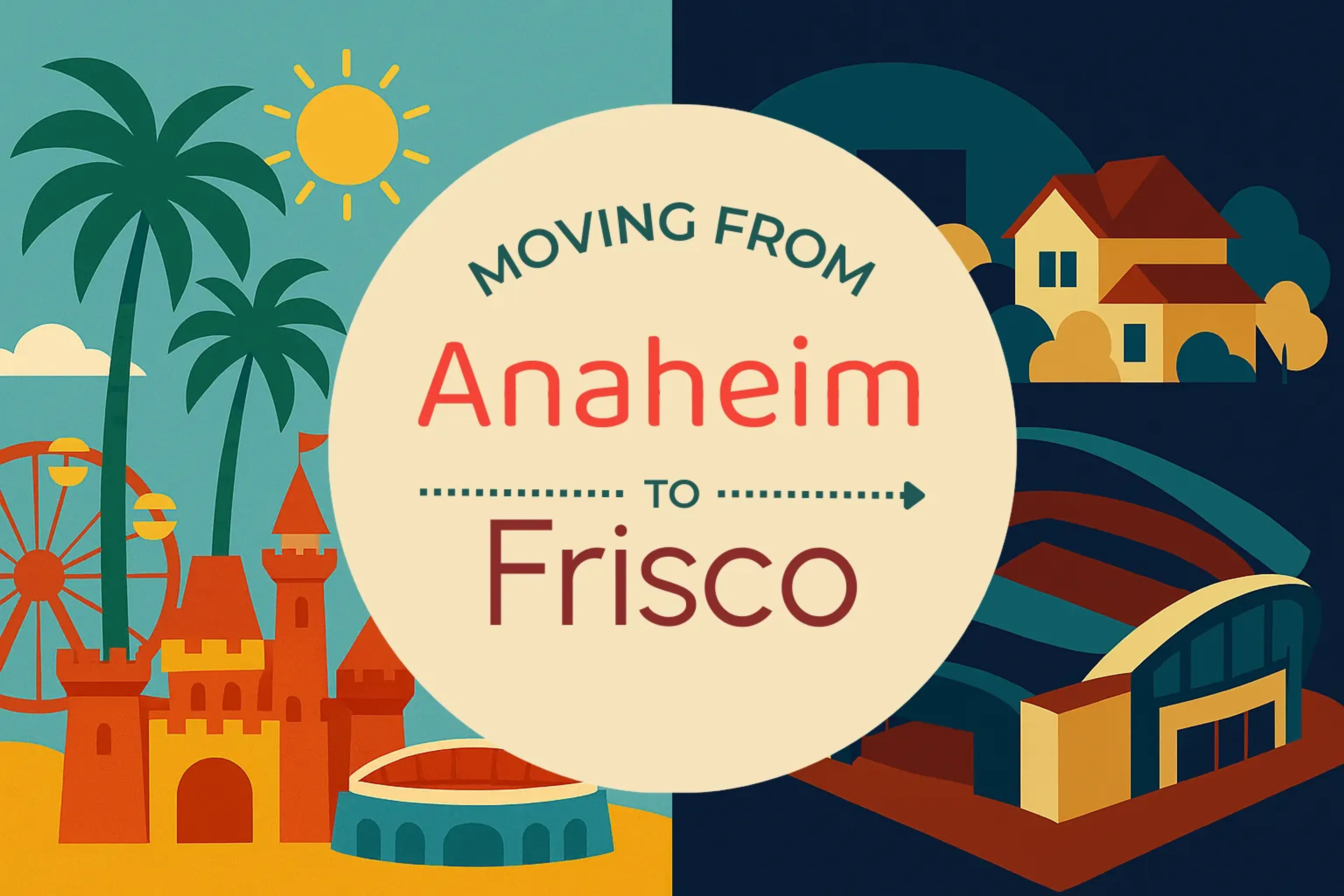 Side-by-side comparison of Anaheim to Frisco moving companies
