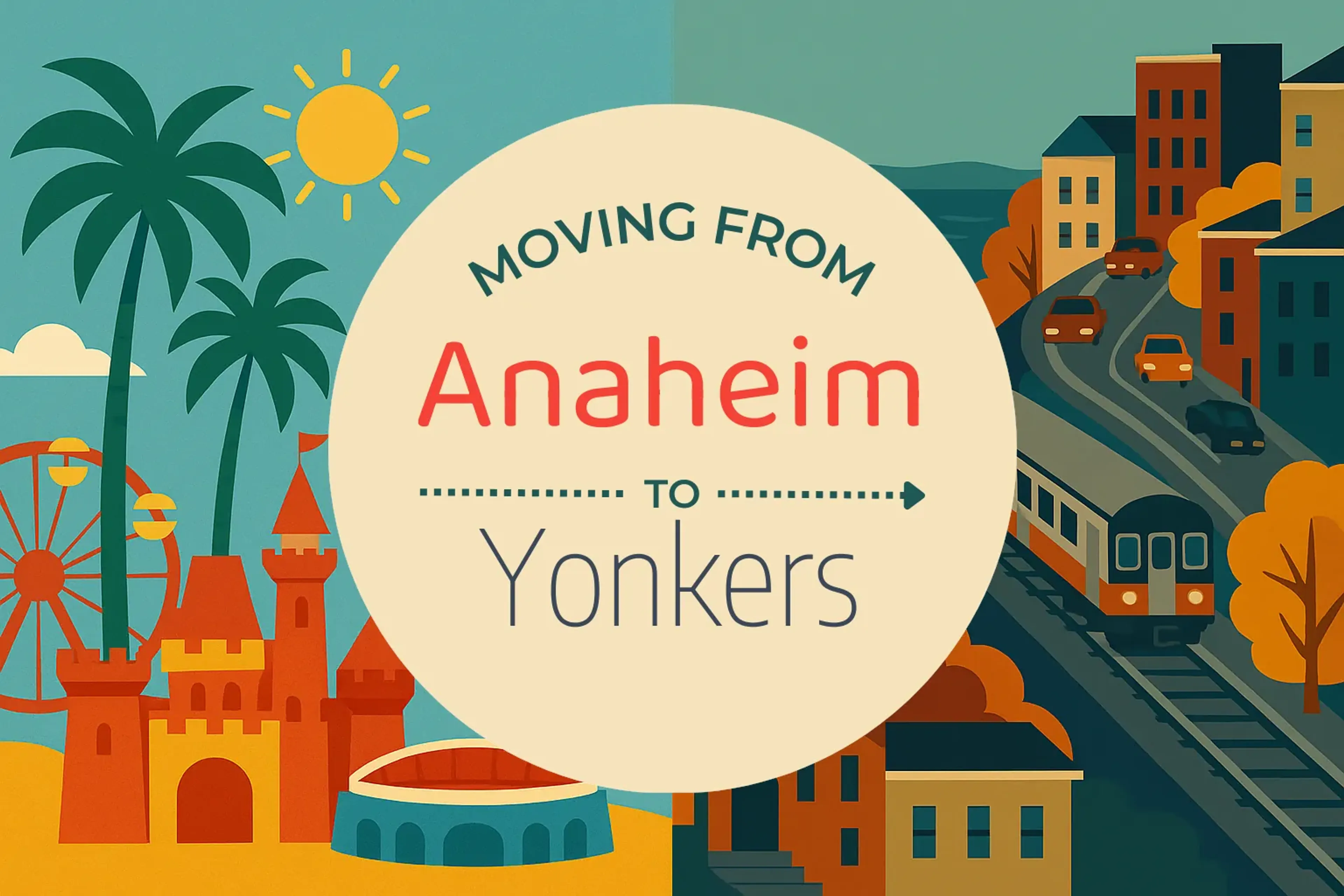 Side-by-side comparison of Anaheim to Yonkers moving companies