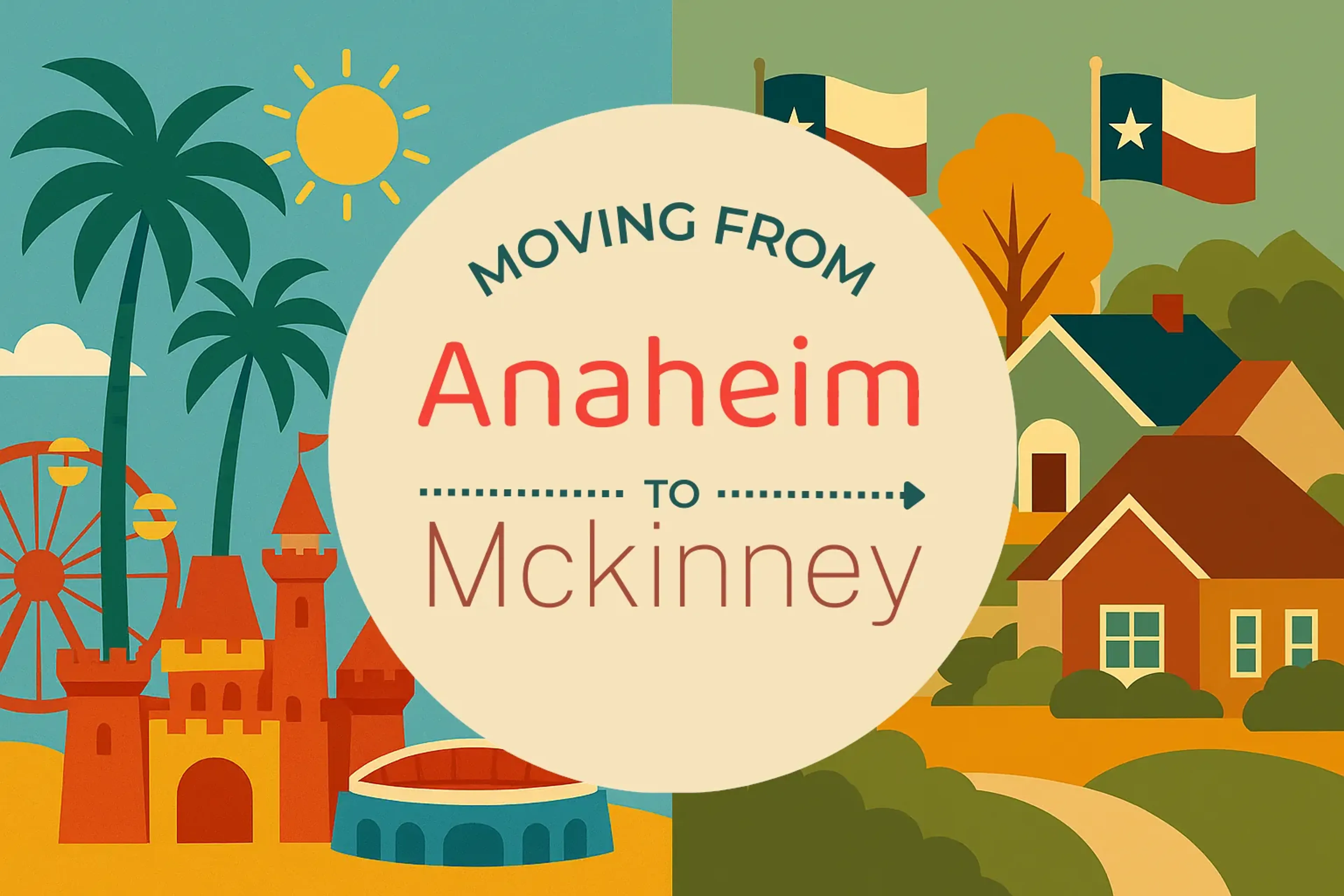 Side-by-side comparison of Anaheim to Mckinney moving companies