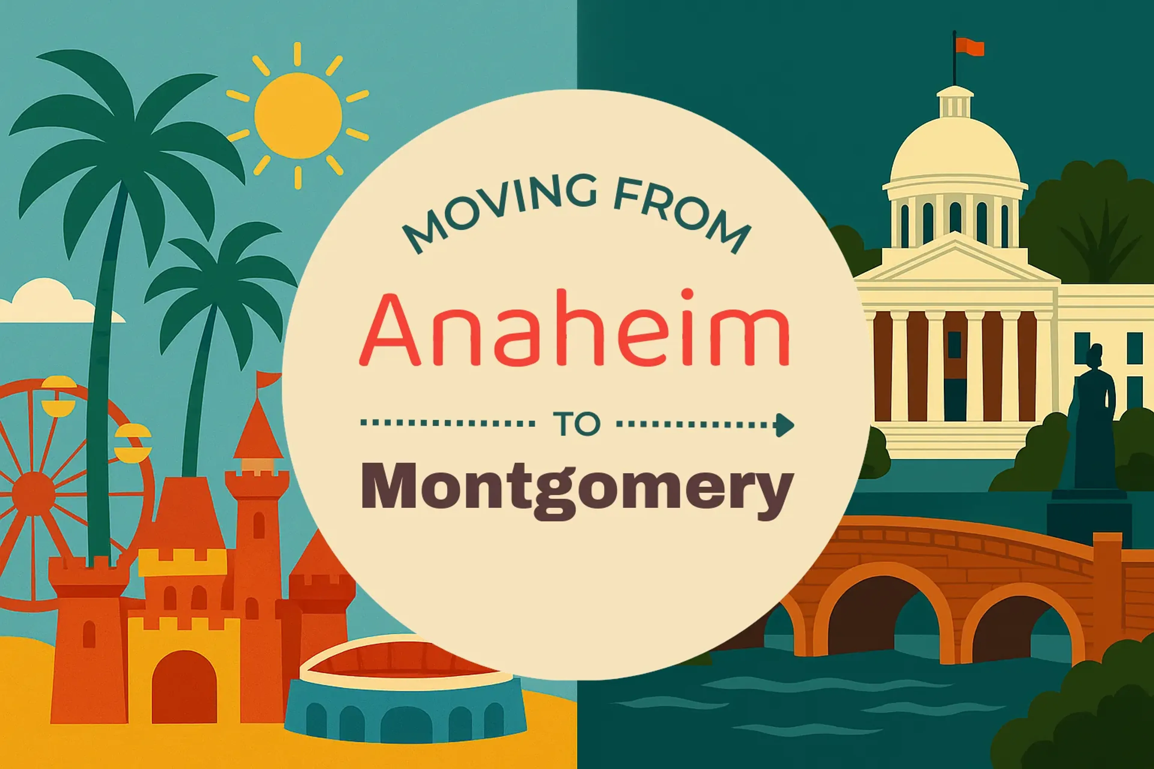 Side-by-side comparison of Anaheim to Montgomery moving companies