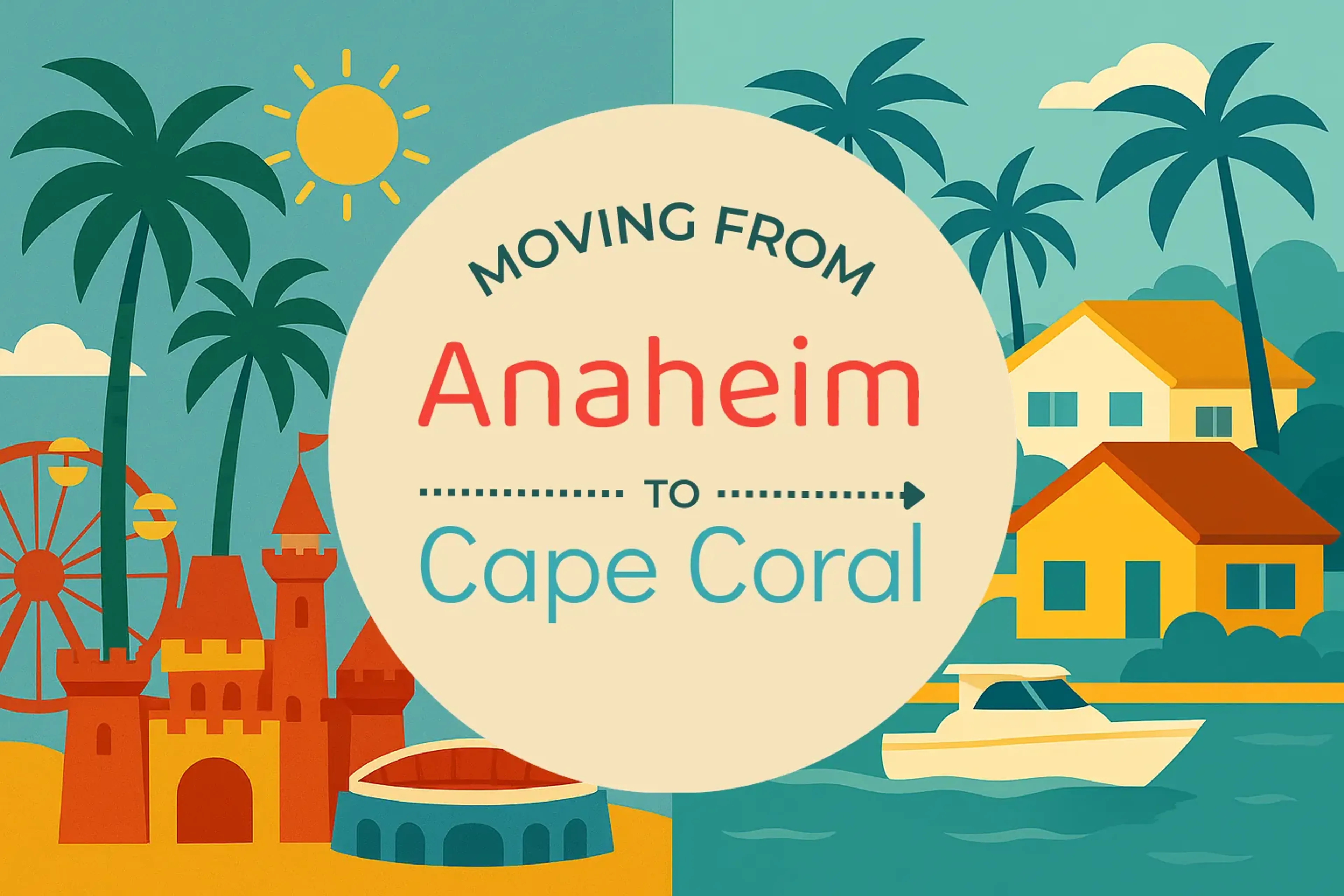 Side-by-side comparison of Anaheim to Cape Coral moving companies