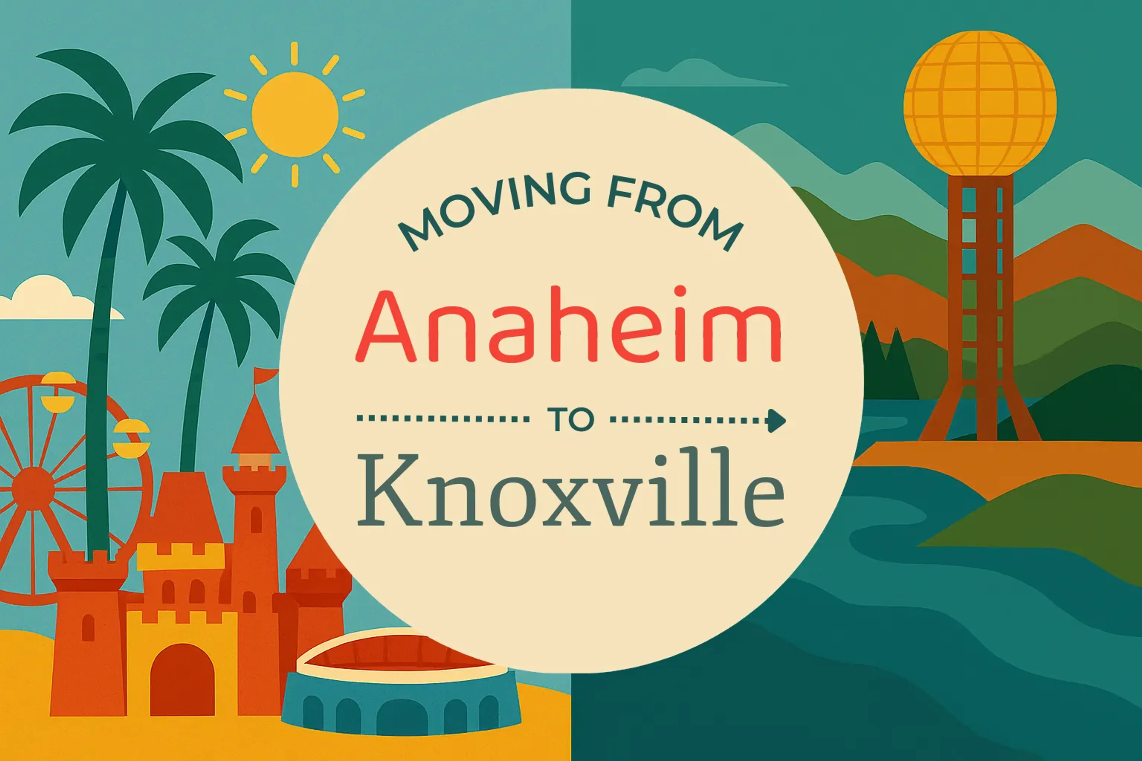 Side-by-side comparison of Anaheim to Knoxville moving companies