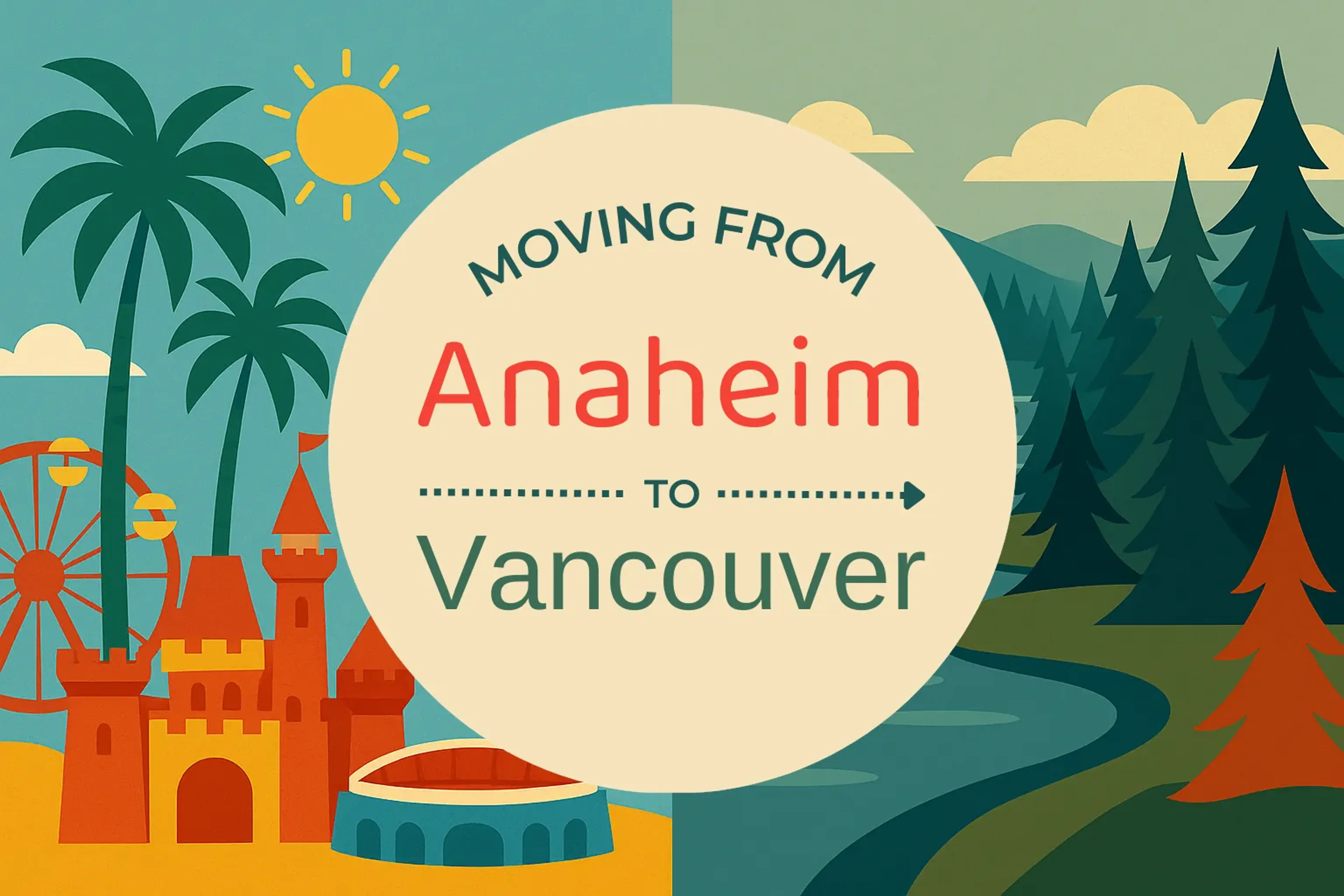 Side-by-side comparison of Anaheim to Vancouver moving companies