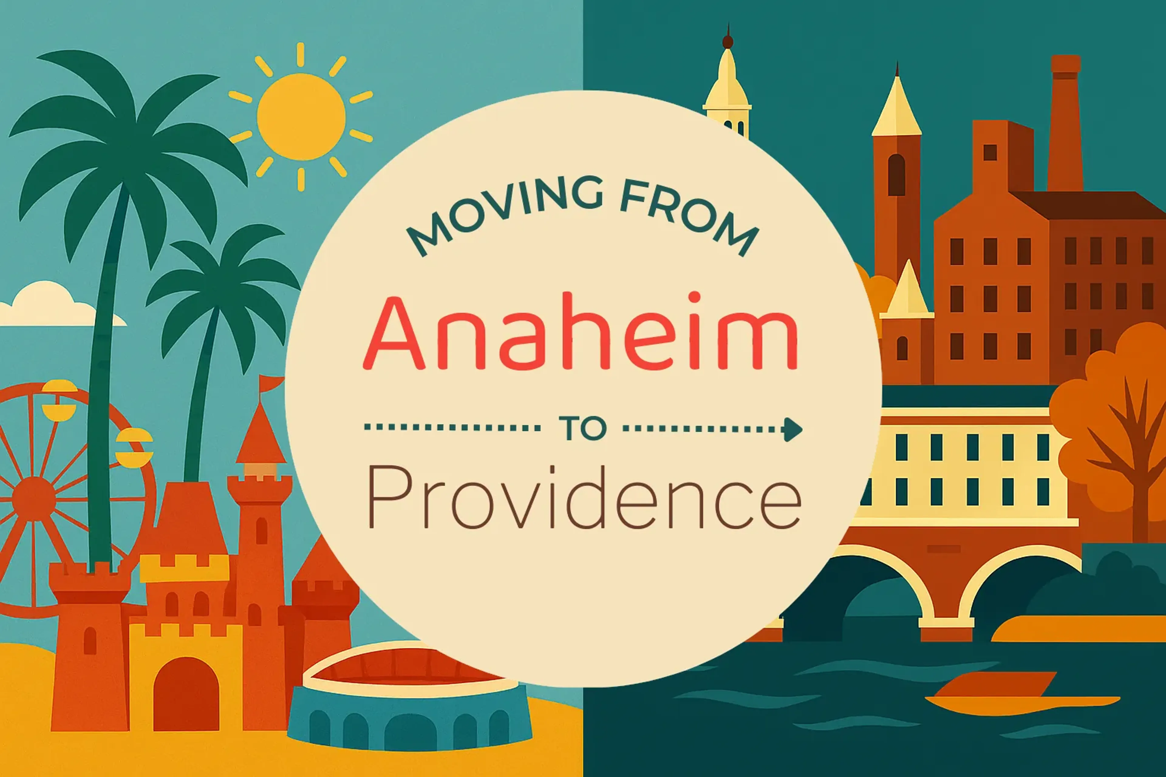 Side-by-side comparison of Anaheim to Providence moving companies