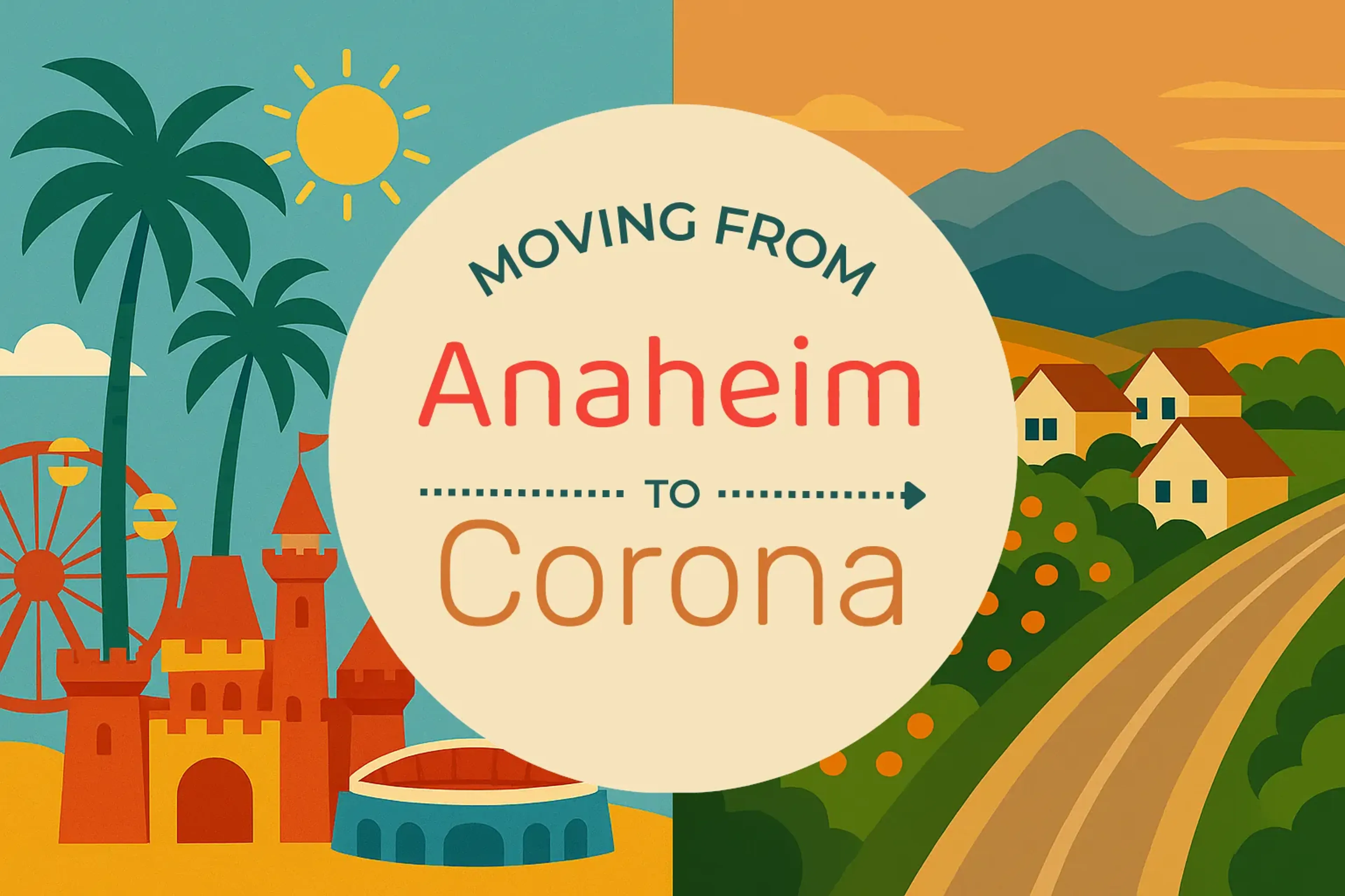 Side-by-side comparison of Anaheim to Corona moving companies