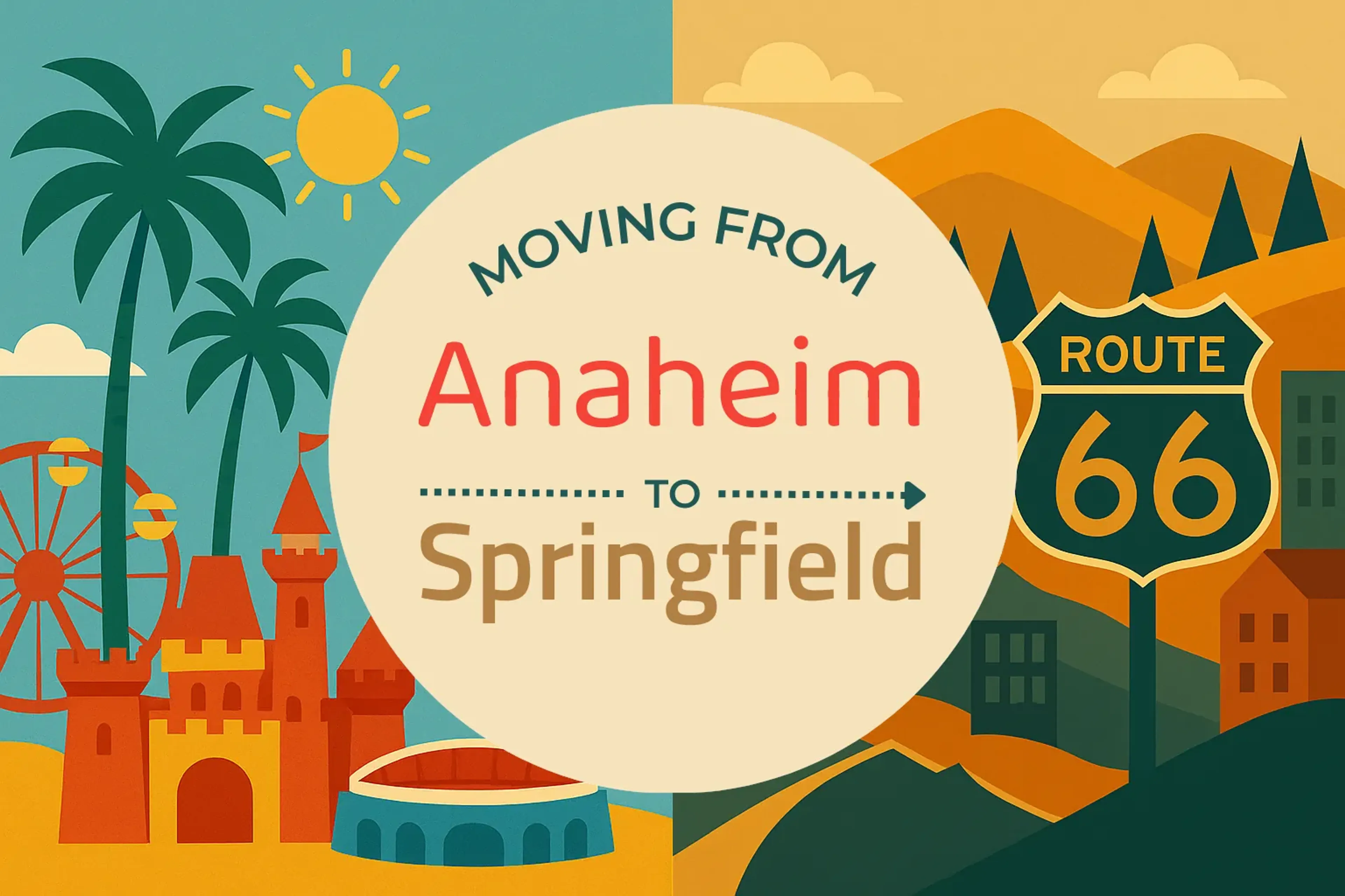 Side-by-side comparison of Anaheim to Springfield moving companies