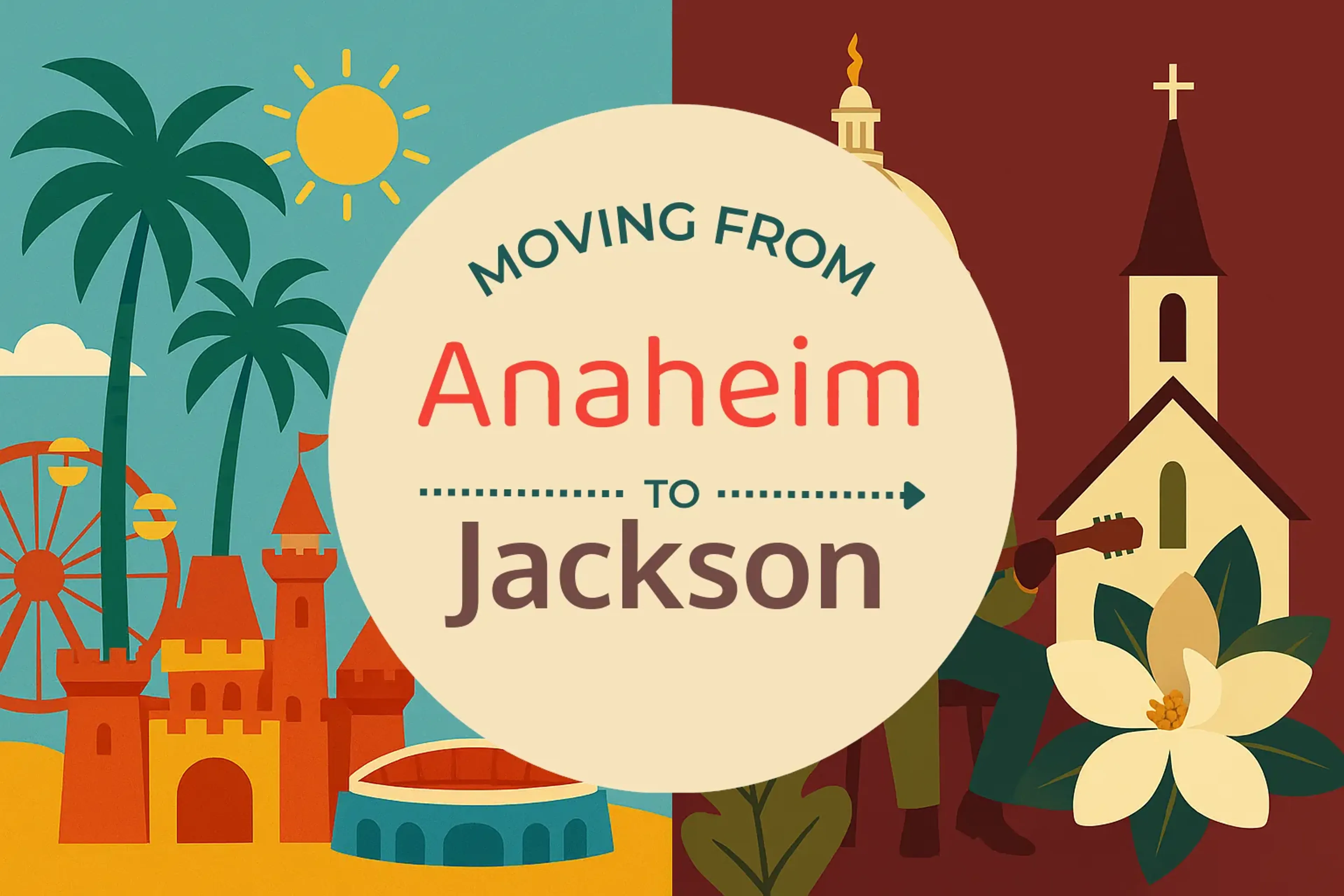 Side-by-side comparison of Anaheim to Jackson moving companies