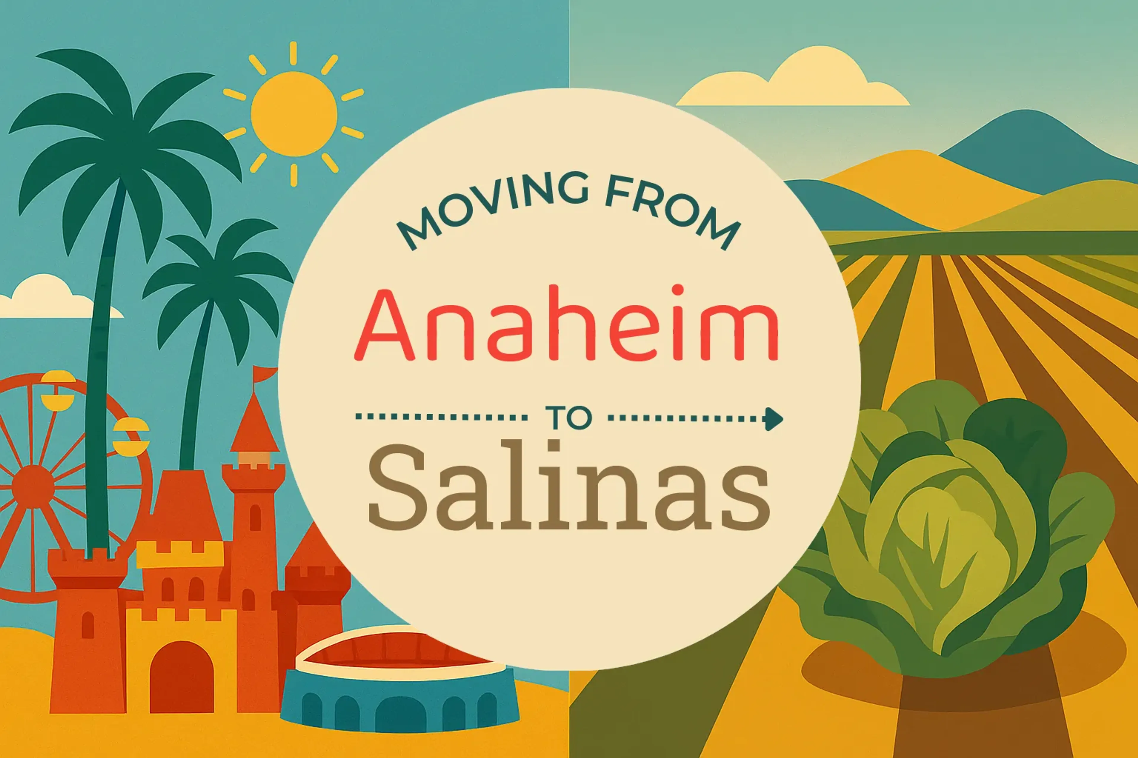Side-by-side comparison of Anaheim to Salinas moving companies