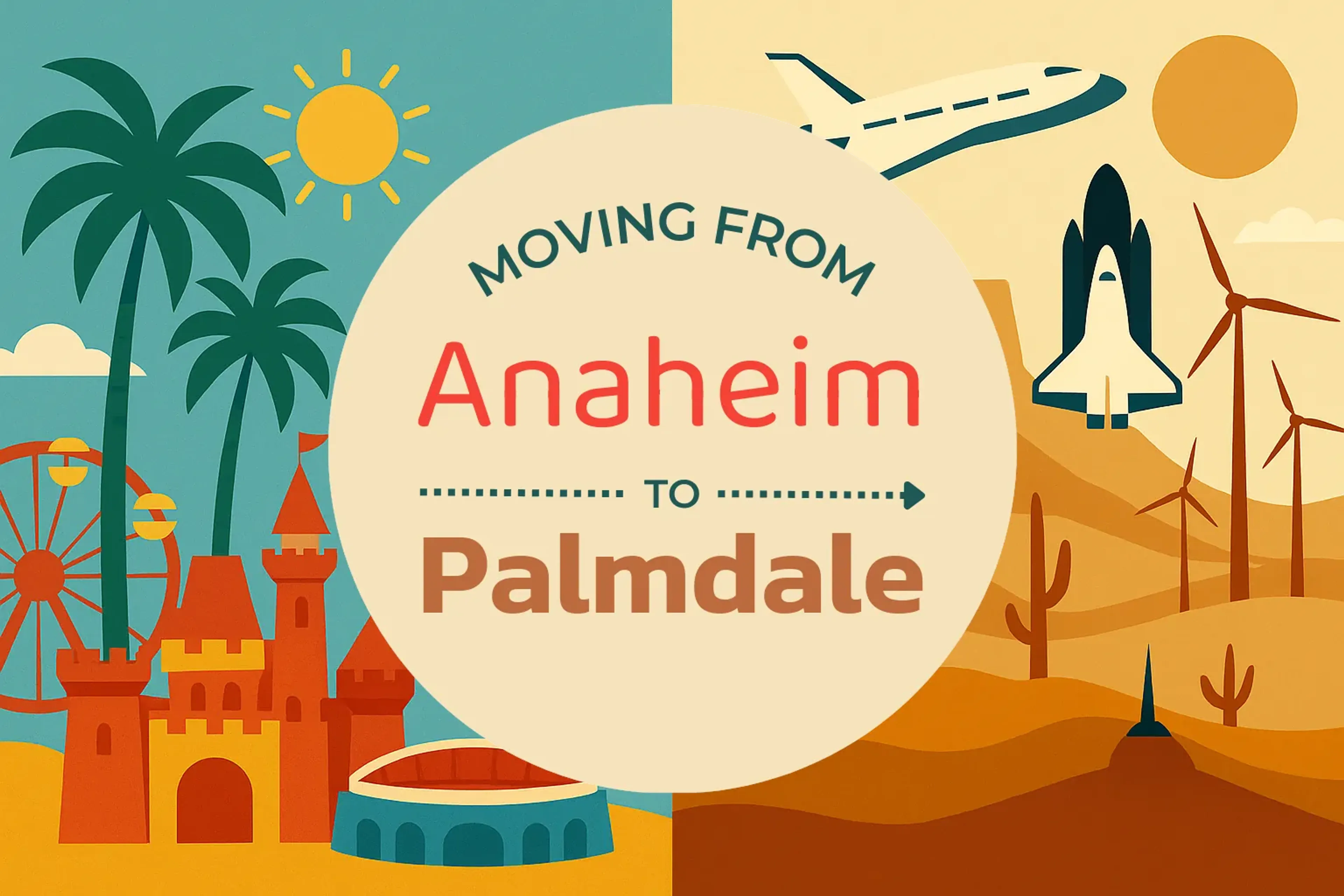 Side-by-side comparison of Anaheim to Palmdale moving companies