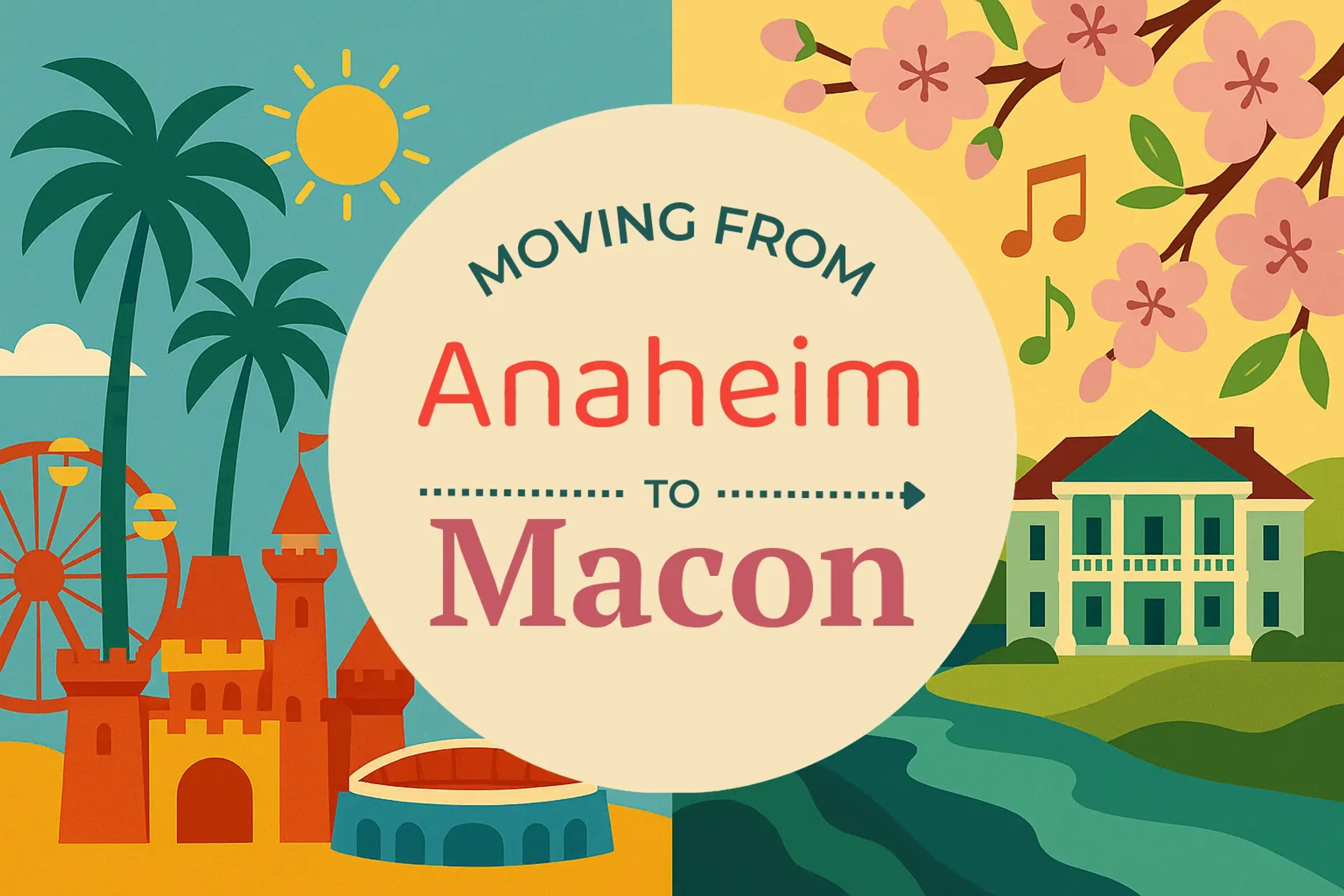 Side-by-side comparison of Anaheim to Macon moving companies