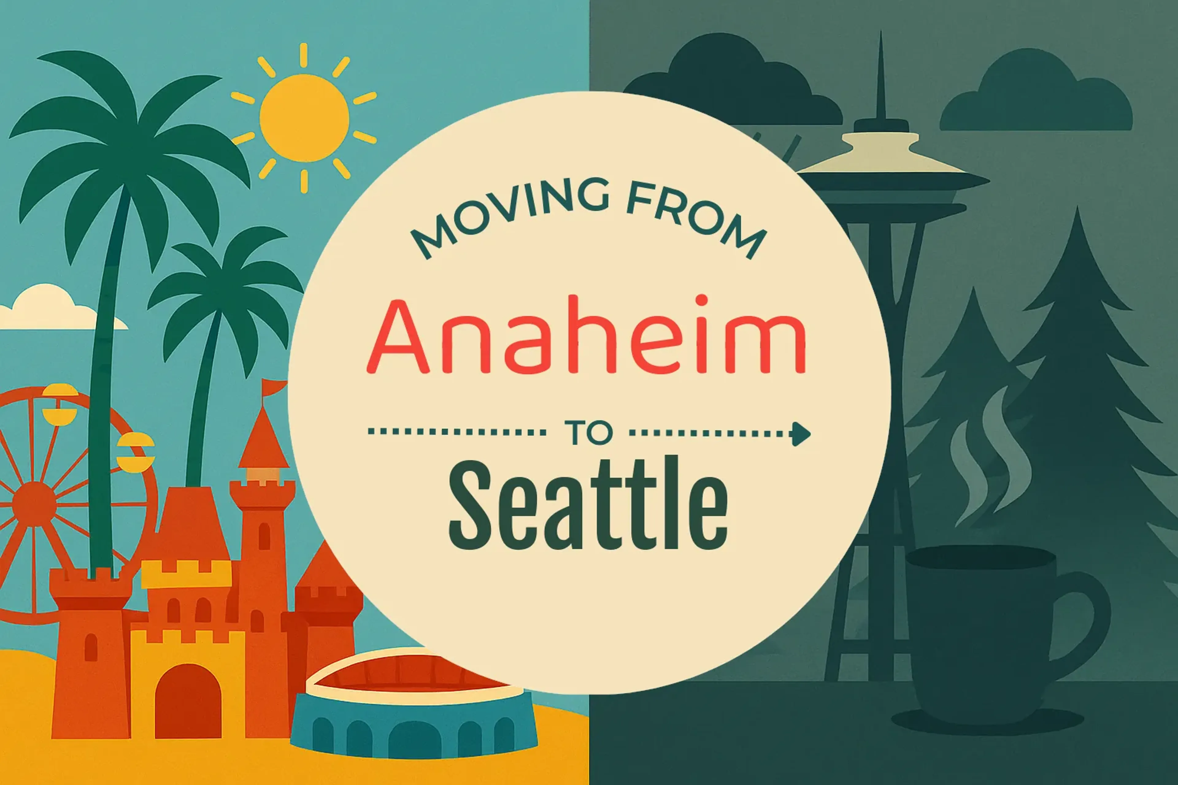 Side-by-side comparison of Anaheim to Seattle moving companies