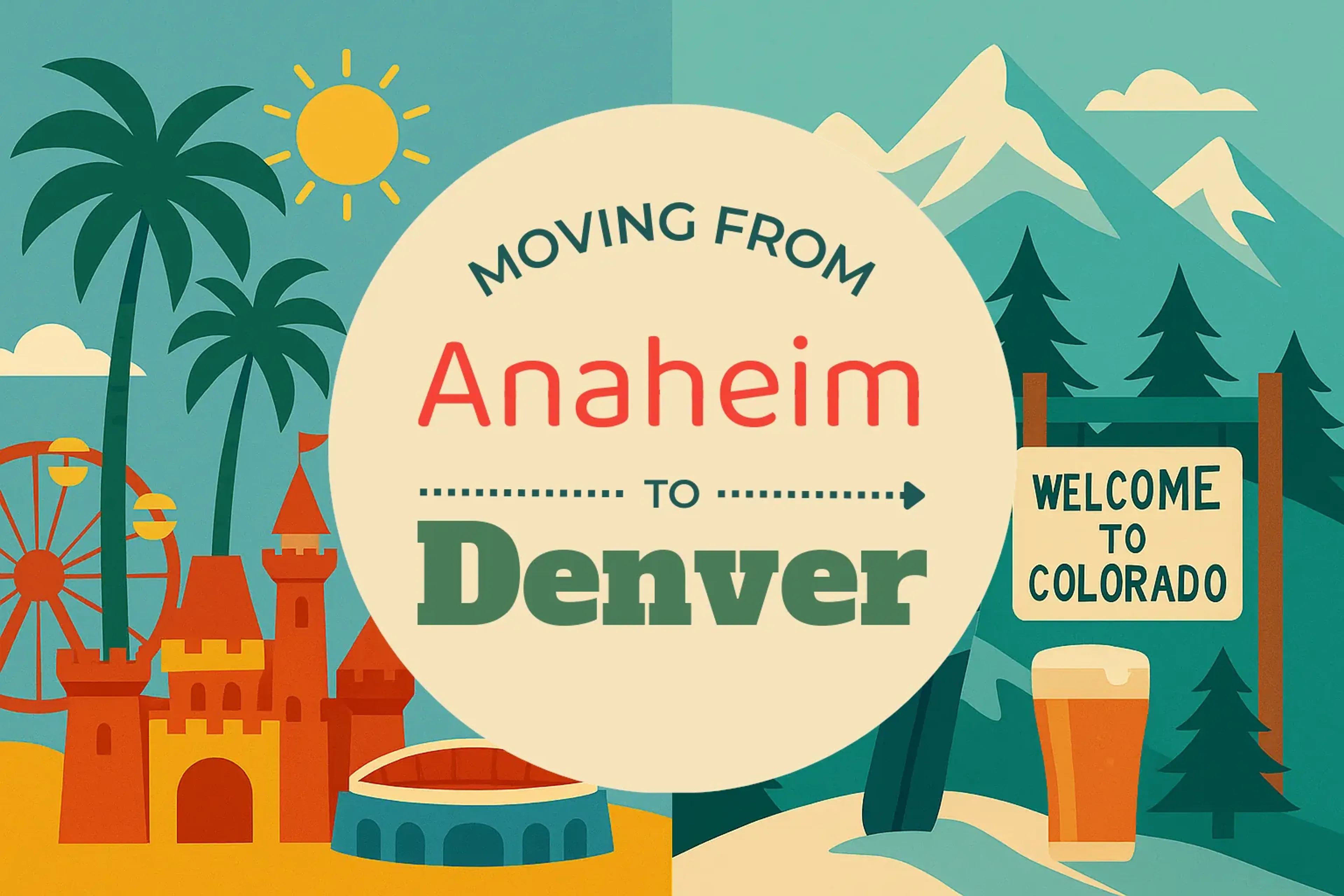 Side-by-side comparison of Anaheim to Denver moving companies