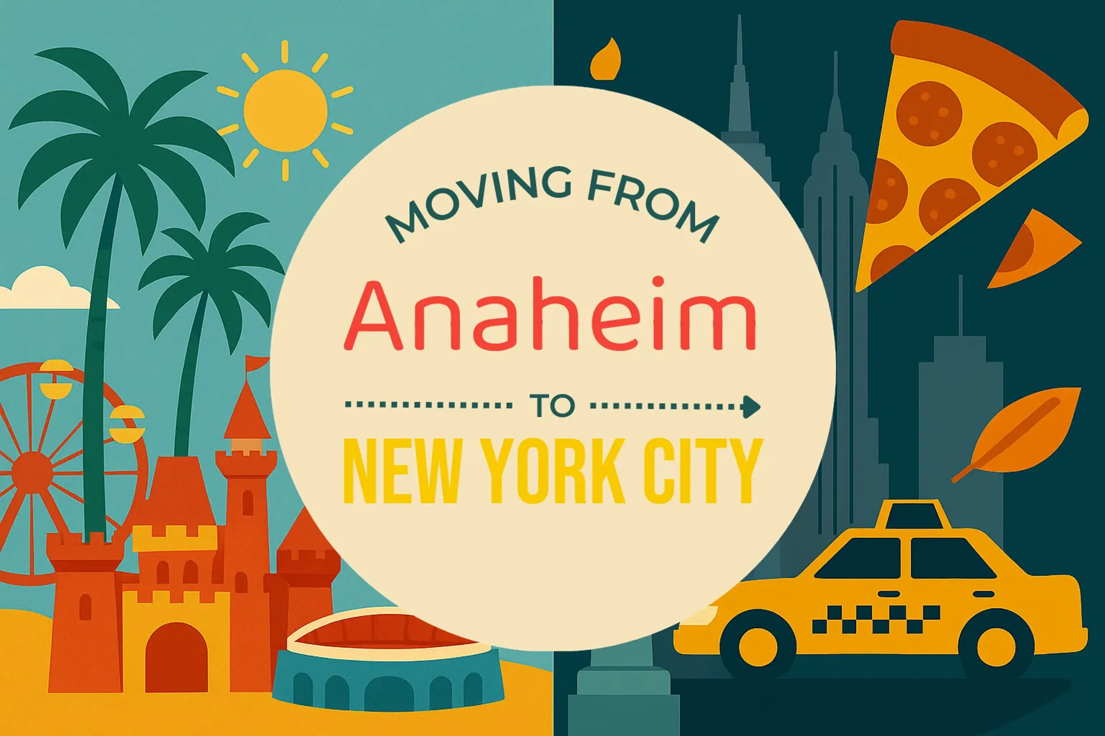 Side-by-side comparison of Anaheim to New York City moving companies