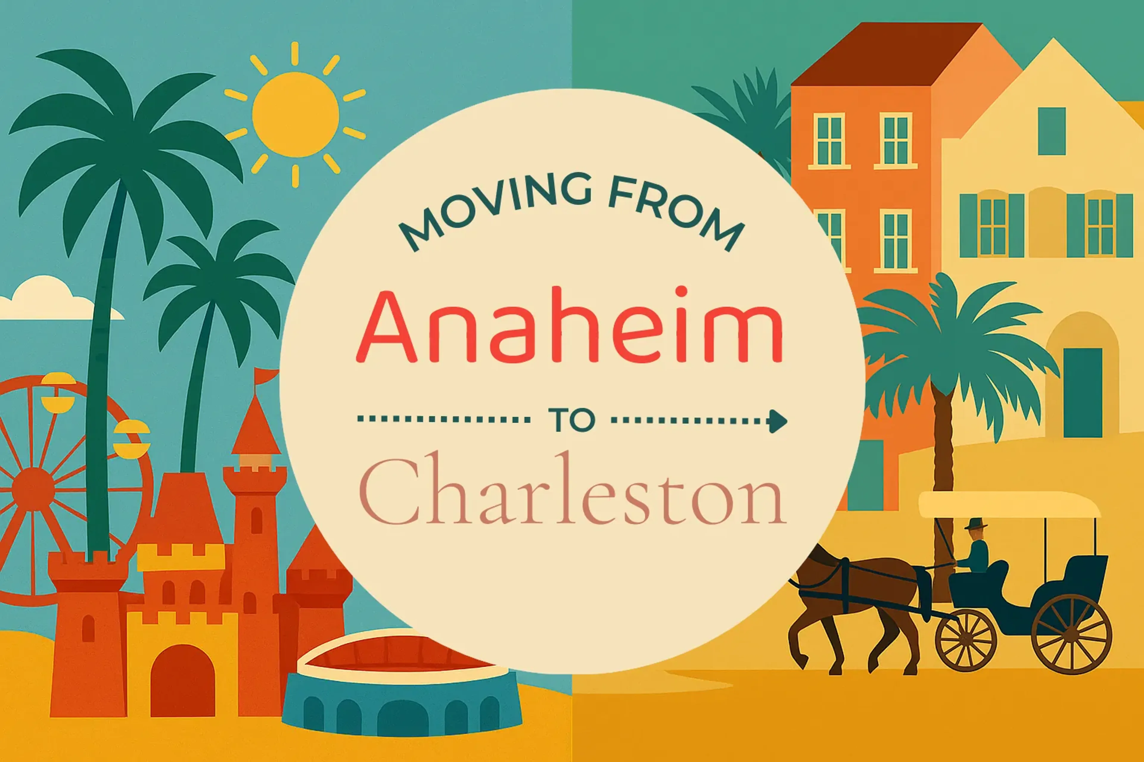 Side-by-side comparison of Anaheim to Charleston moving companies