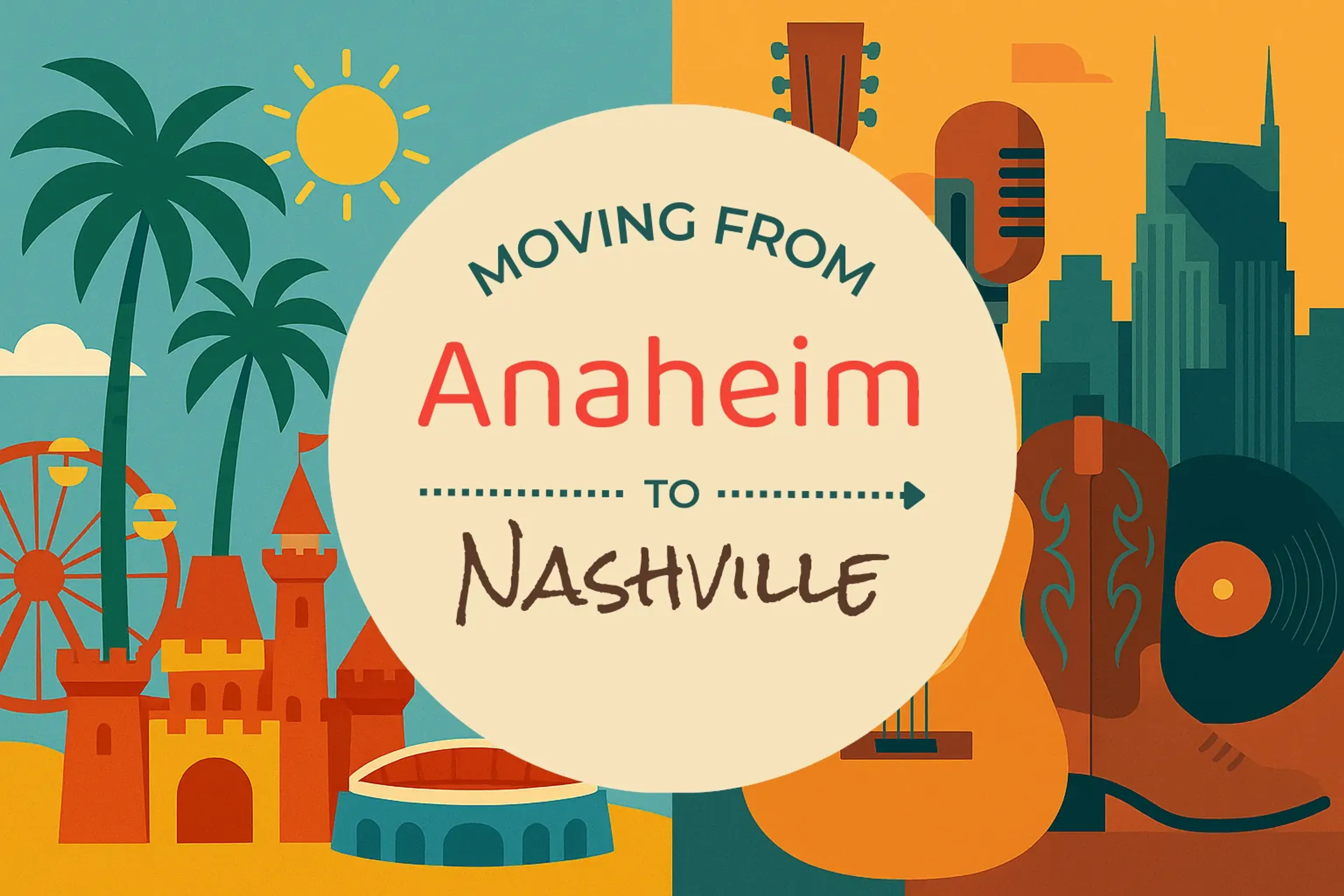Side-by-side comparison of Anaheim to Nashville moving companies