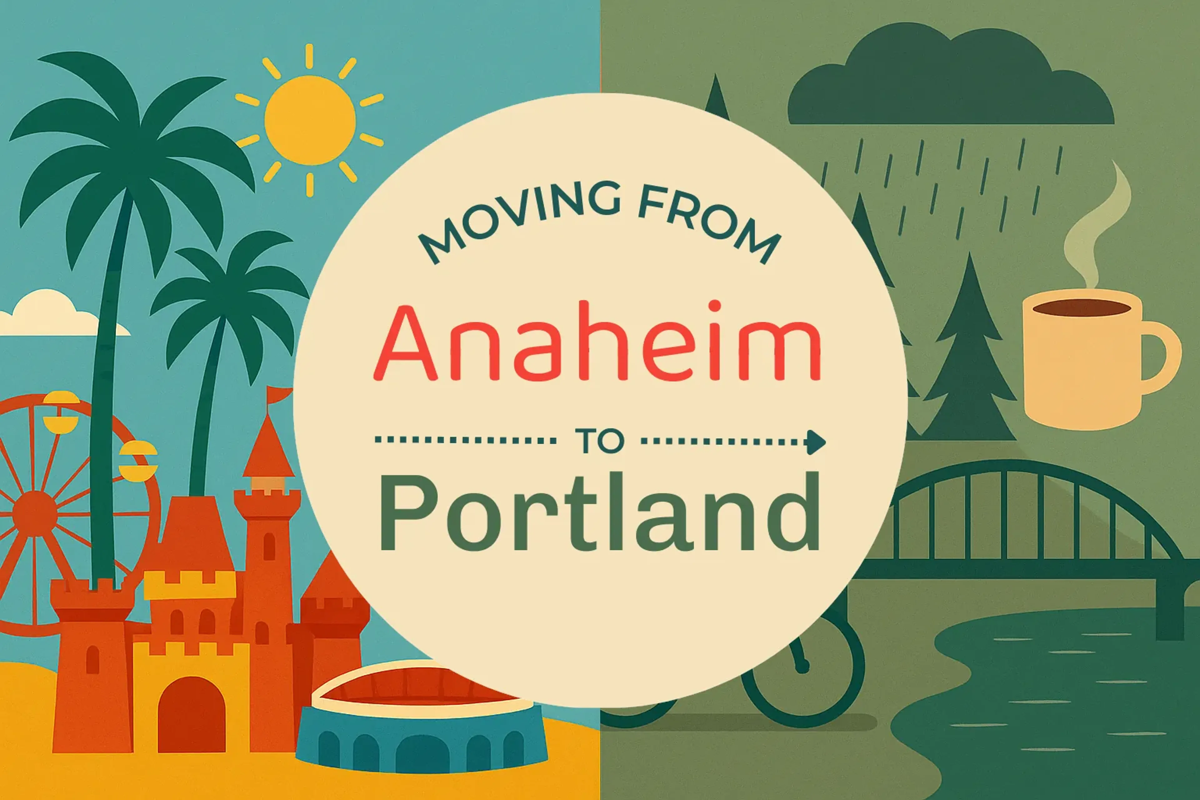 Side-by-side comparison of Anaheim to Portland moving companies