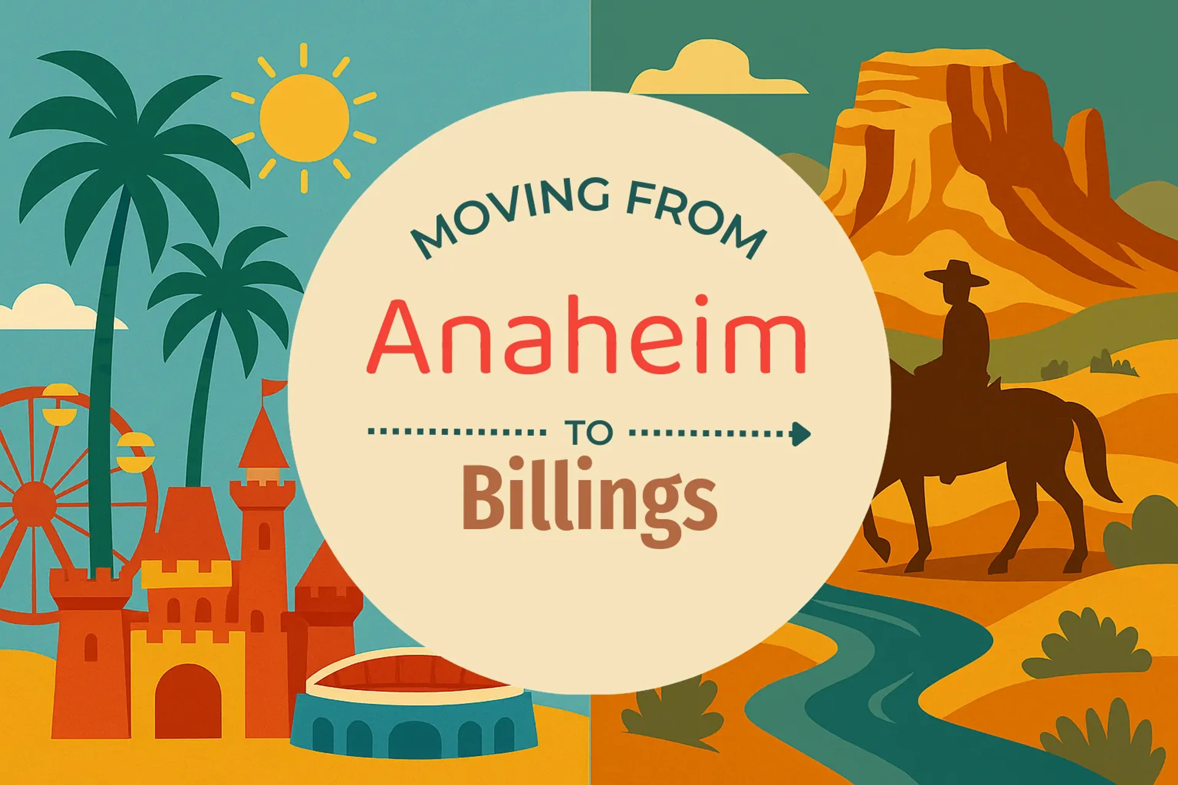 Side-by-side comparison of Anaheim to Billings moving companies